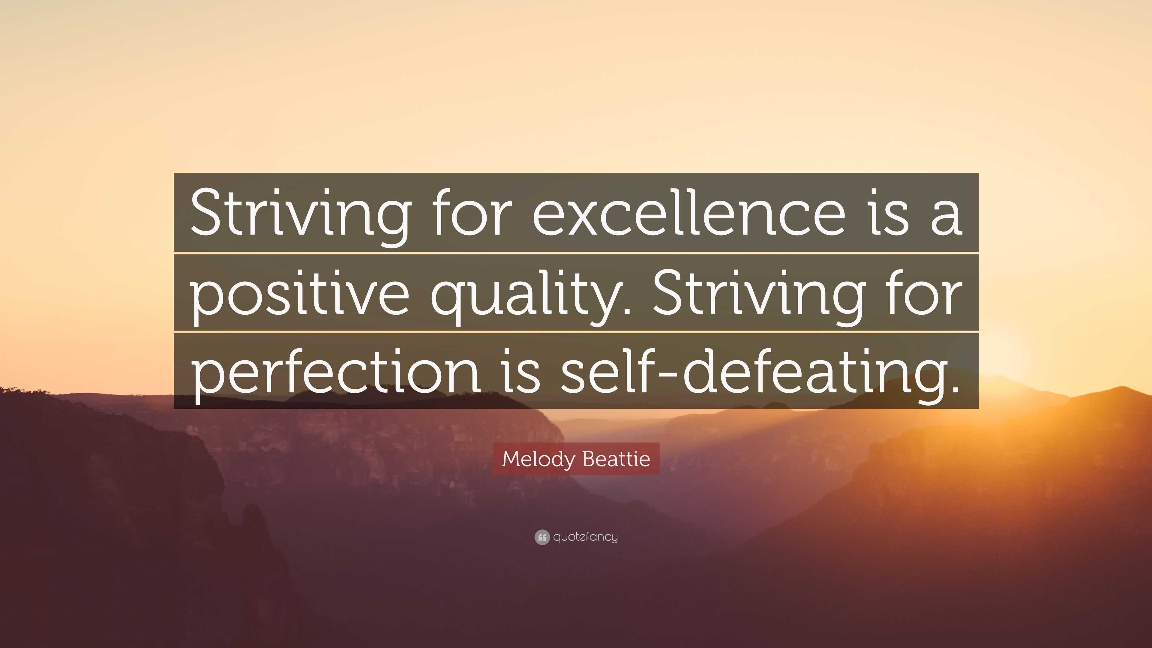 striving for excellence