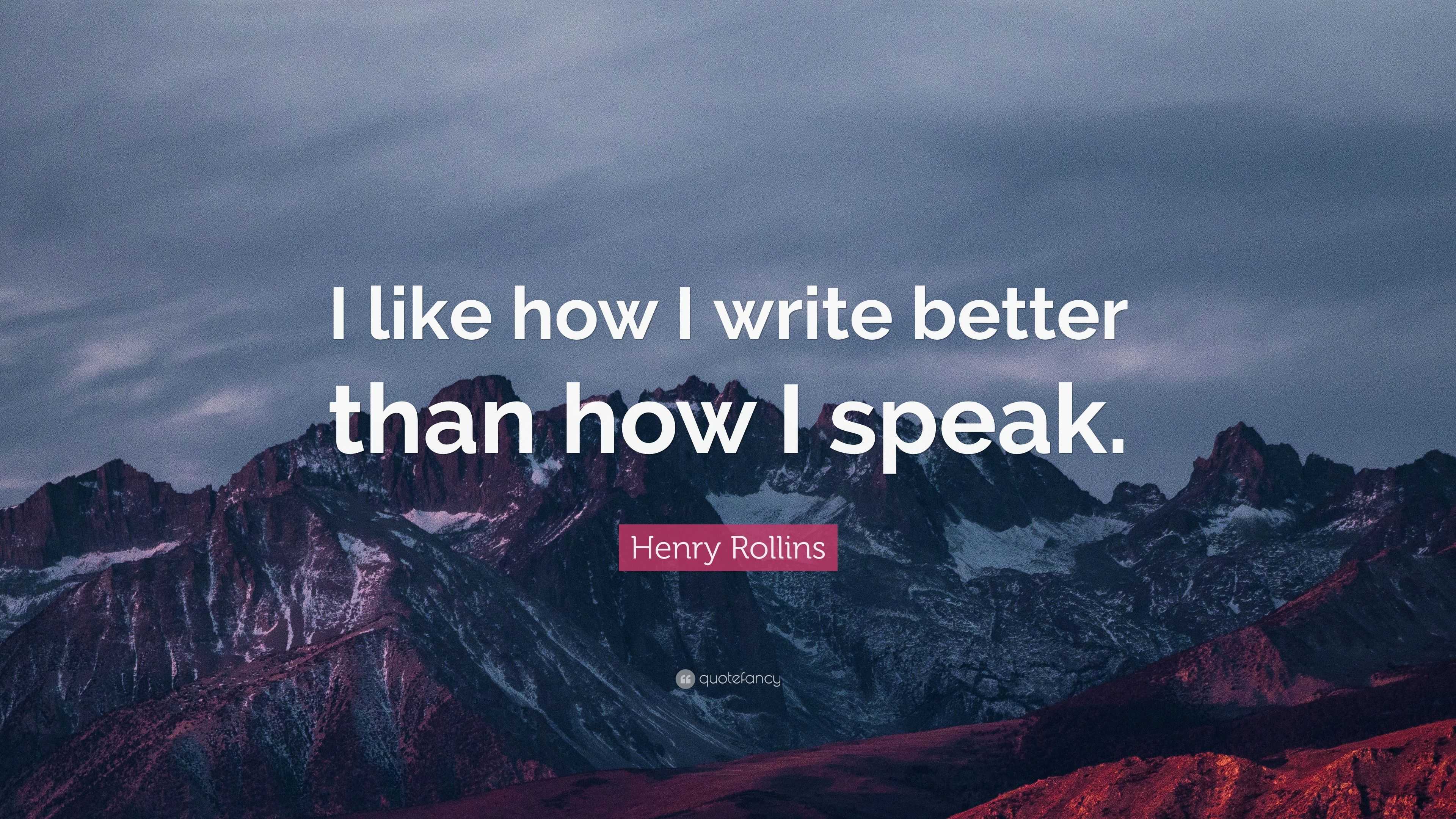 write better than speech