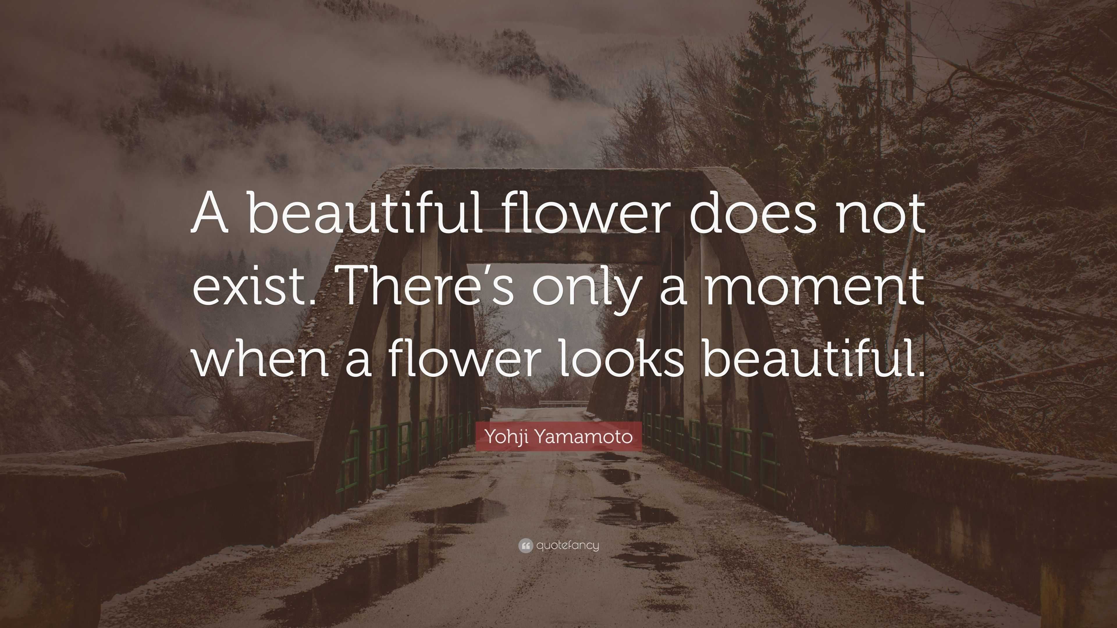 Yohji Yamamoto Quote: “a Beautiful Flower Does Not Exist. There’s Only 