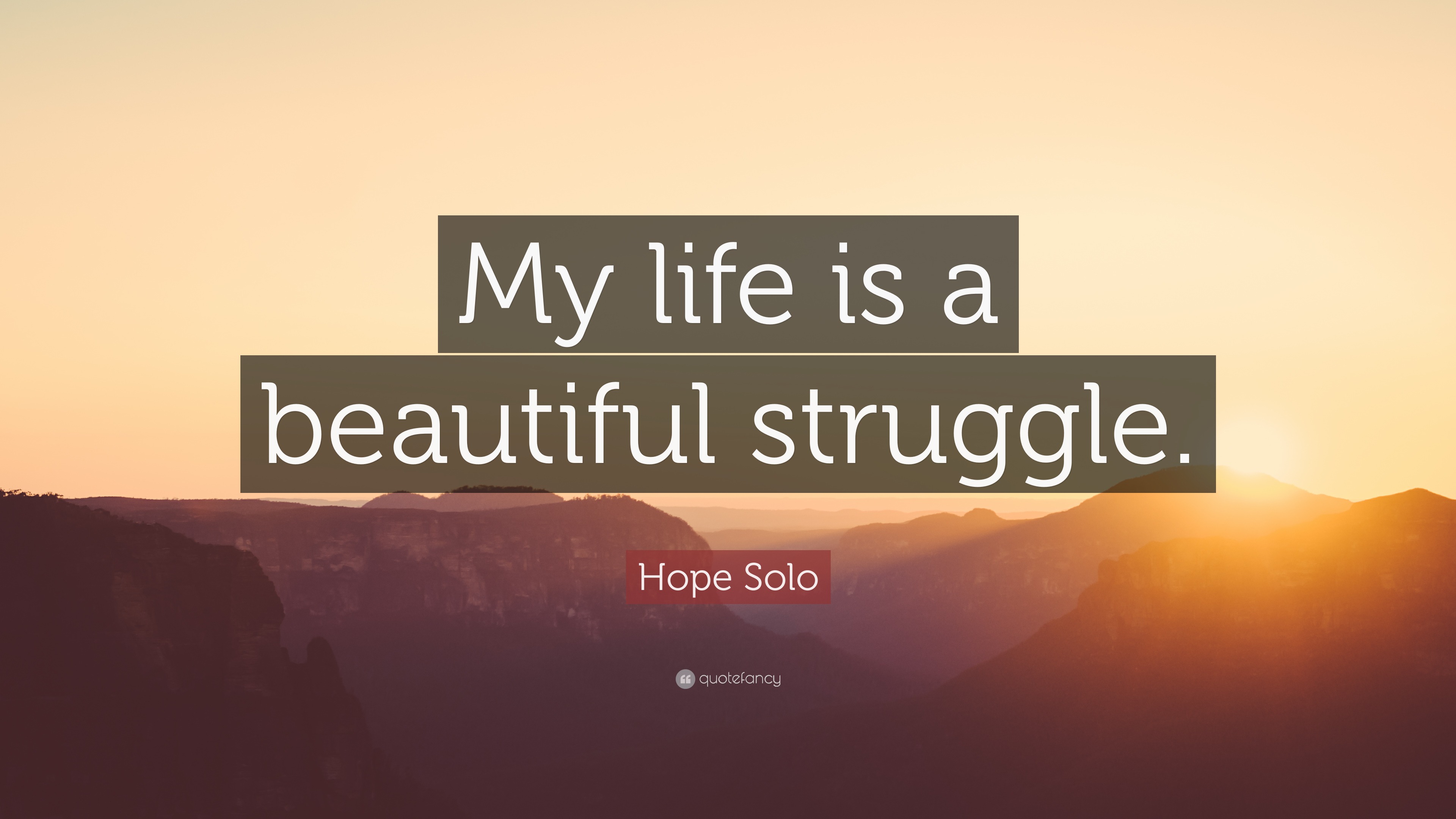 Hope Solo Quote “My life is a beautiful struggle.”