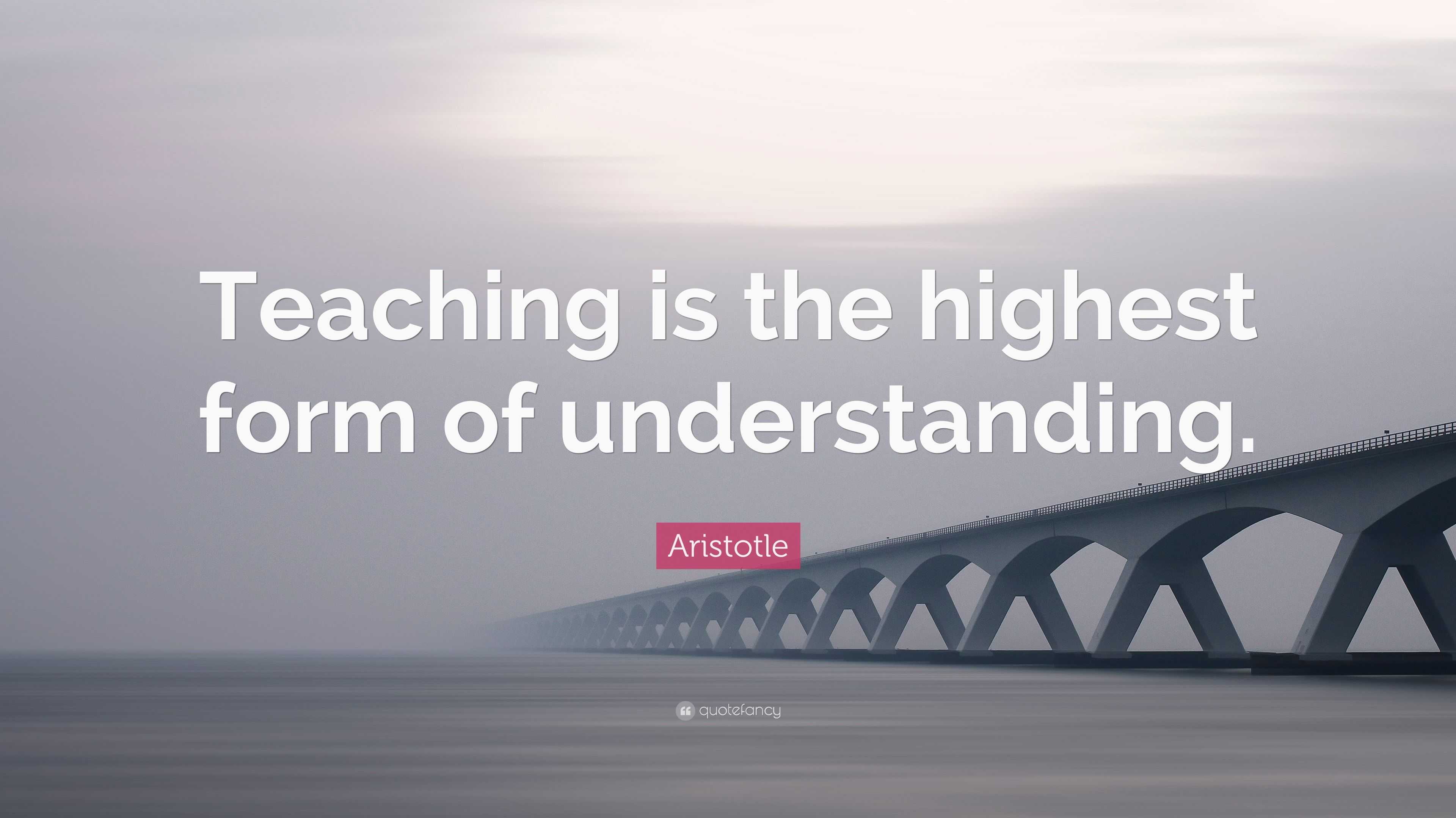 teaching is the highest form of understanding essay