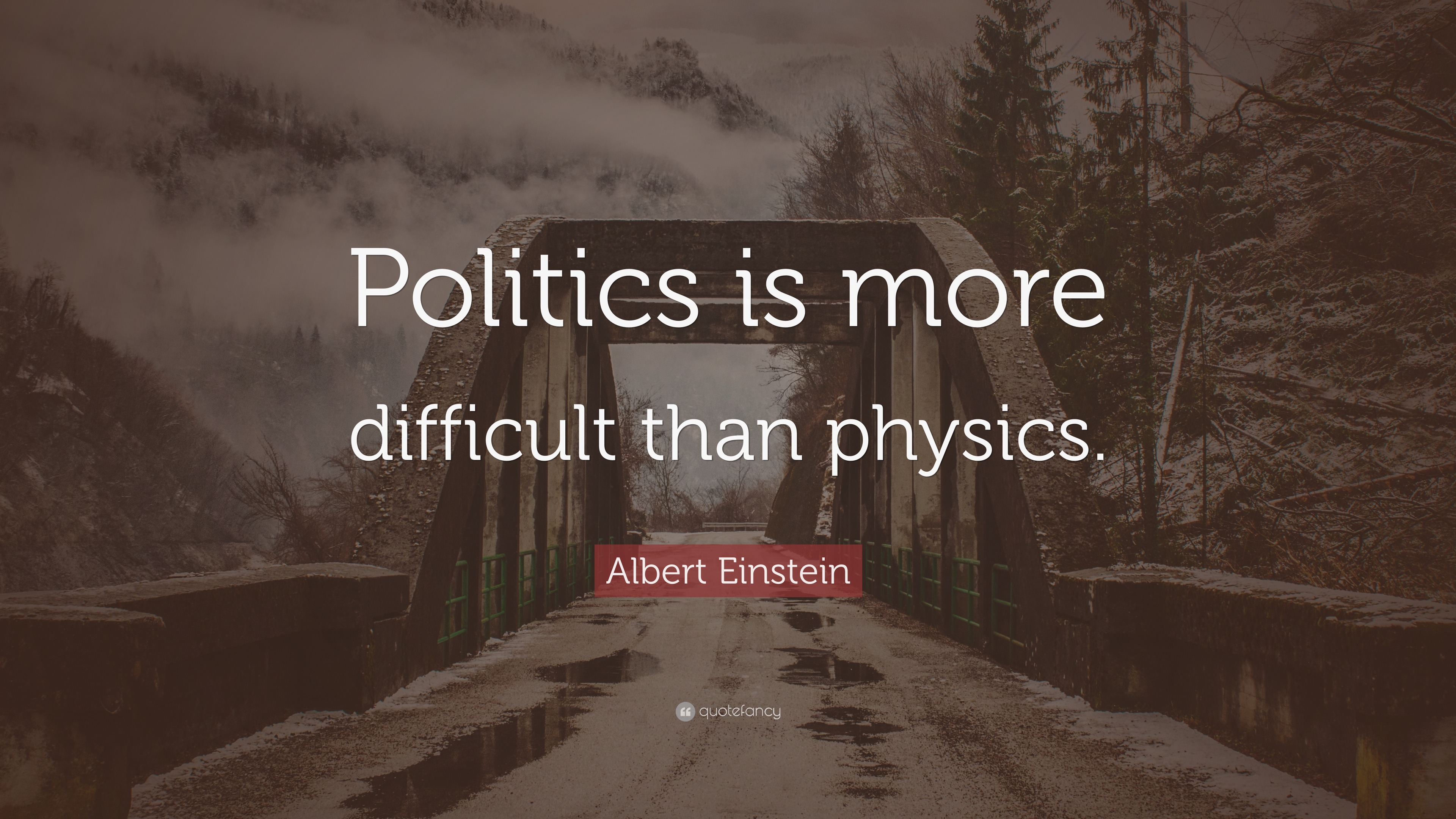 Albert Einstein Quote: “Politics is more difficult than physics.”