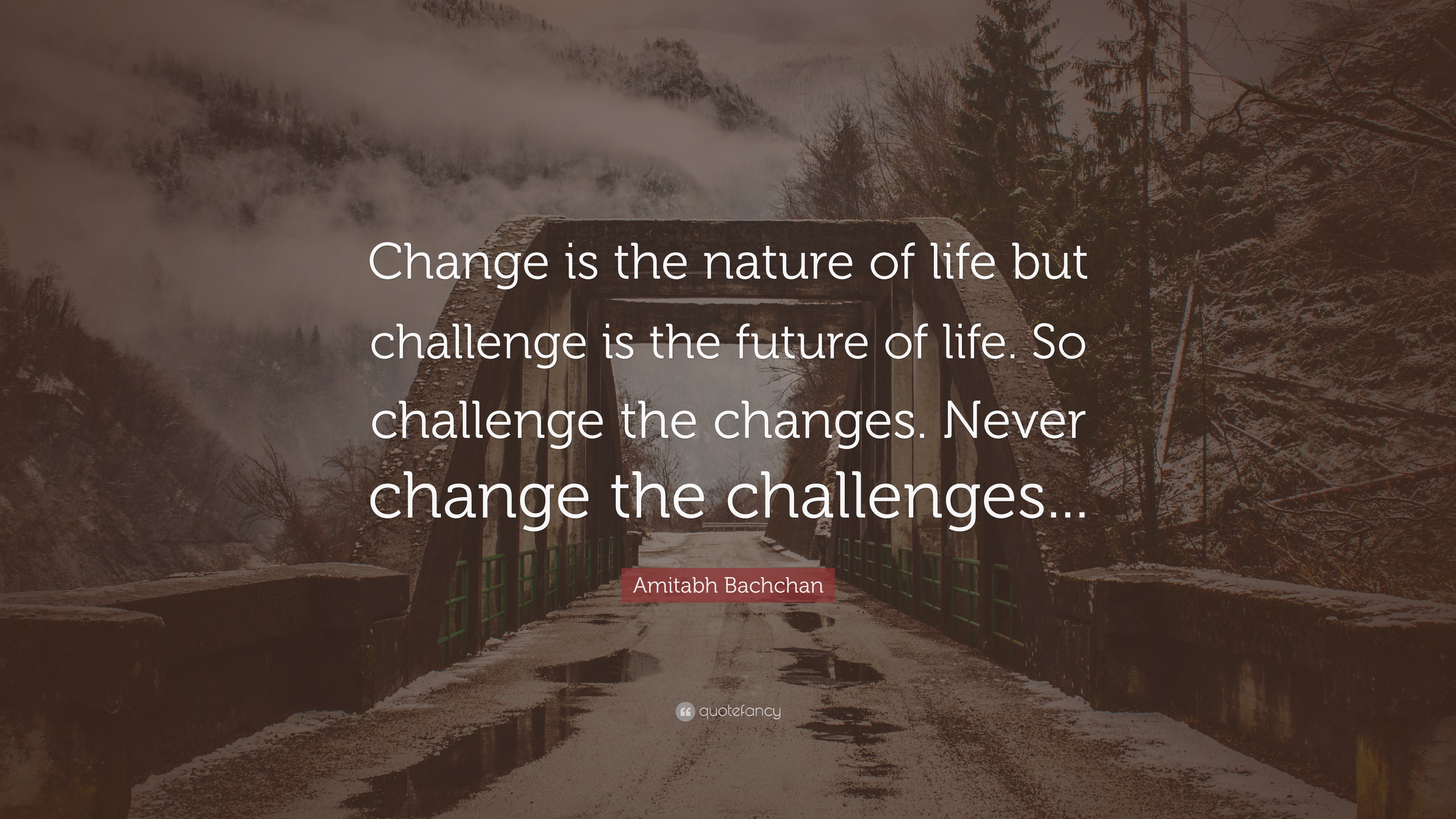 Amitabh Bachchan Quote: “Change is the nature of life but challenge is