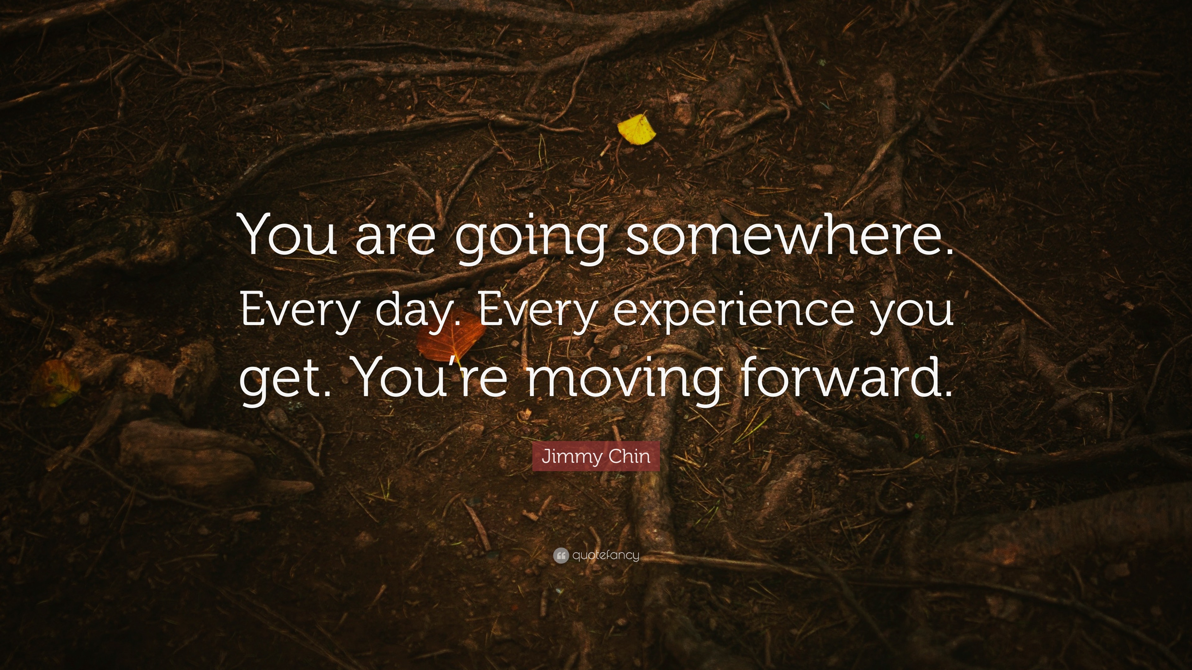 Jimmy Chin Quote: “You are going somewhere. Every day. Every experience ...