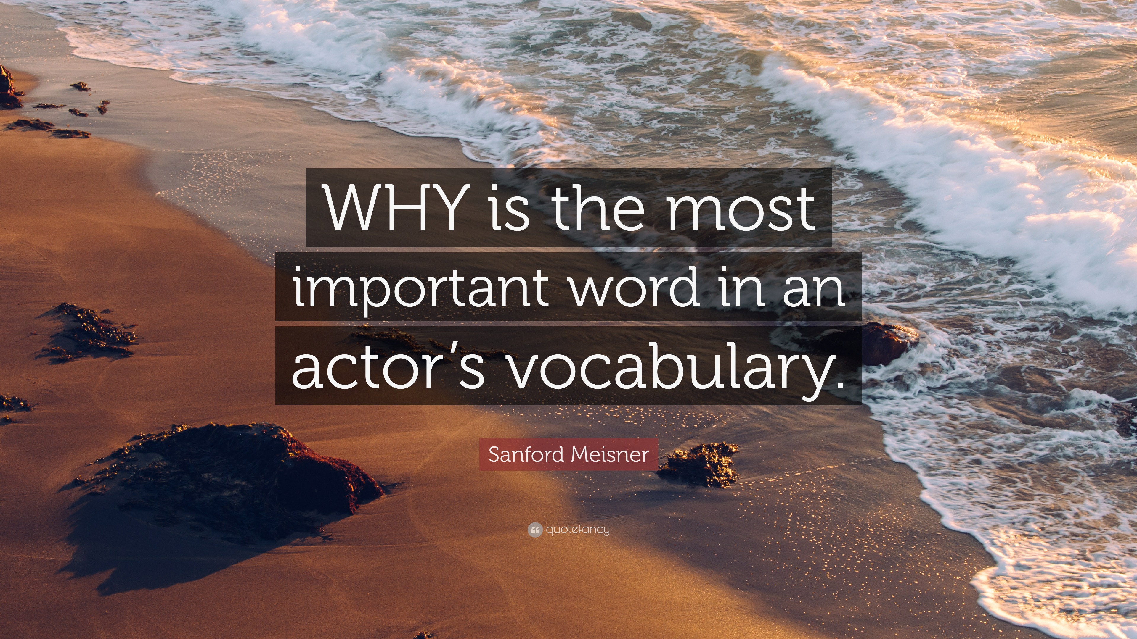 Sanford Meisner Quote: “WHY is the most important word in an actor’s