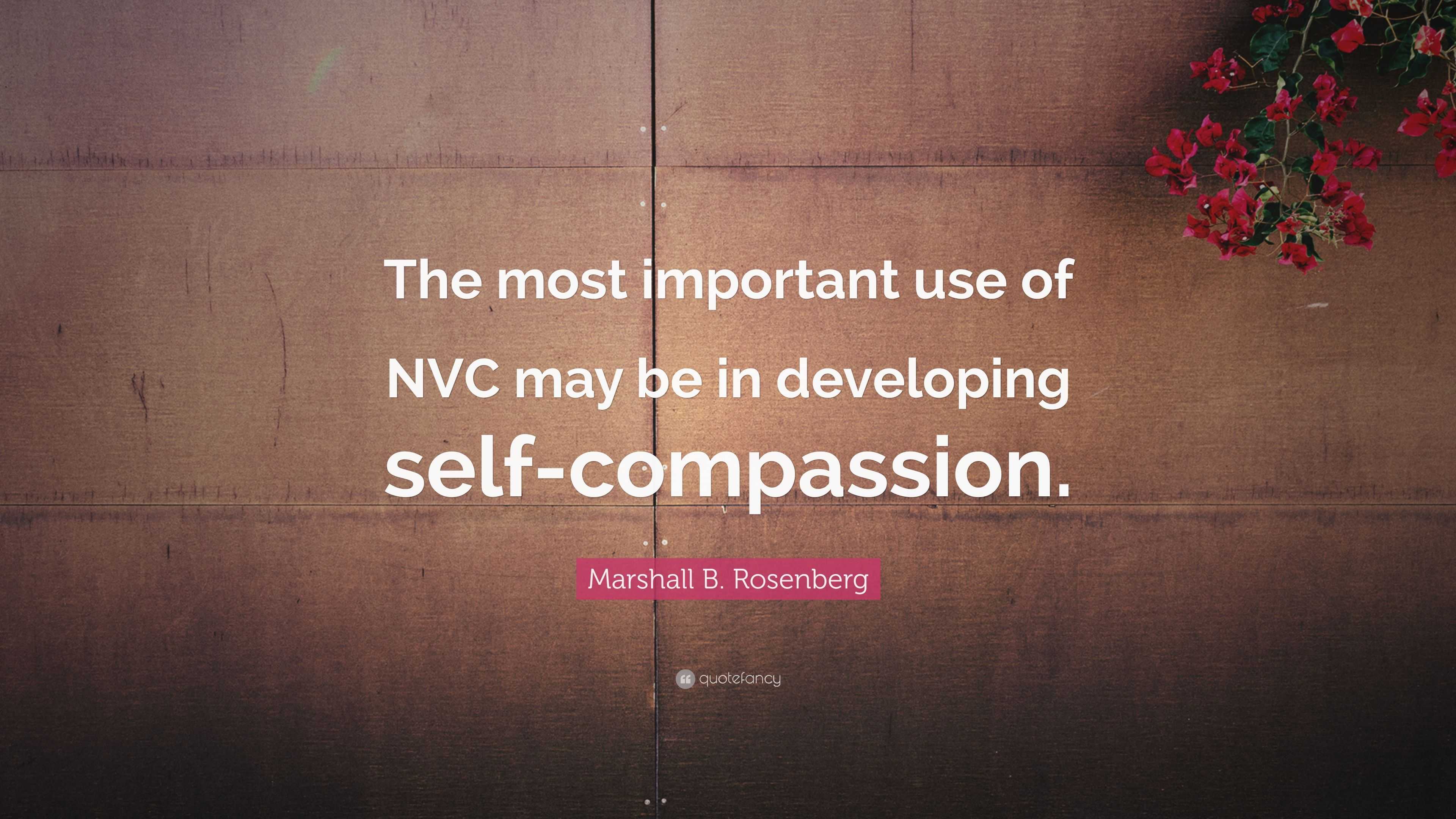 Marshall B. Rosenberg Quote: “The Most Important Use Of NVC May Be In ...