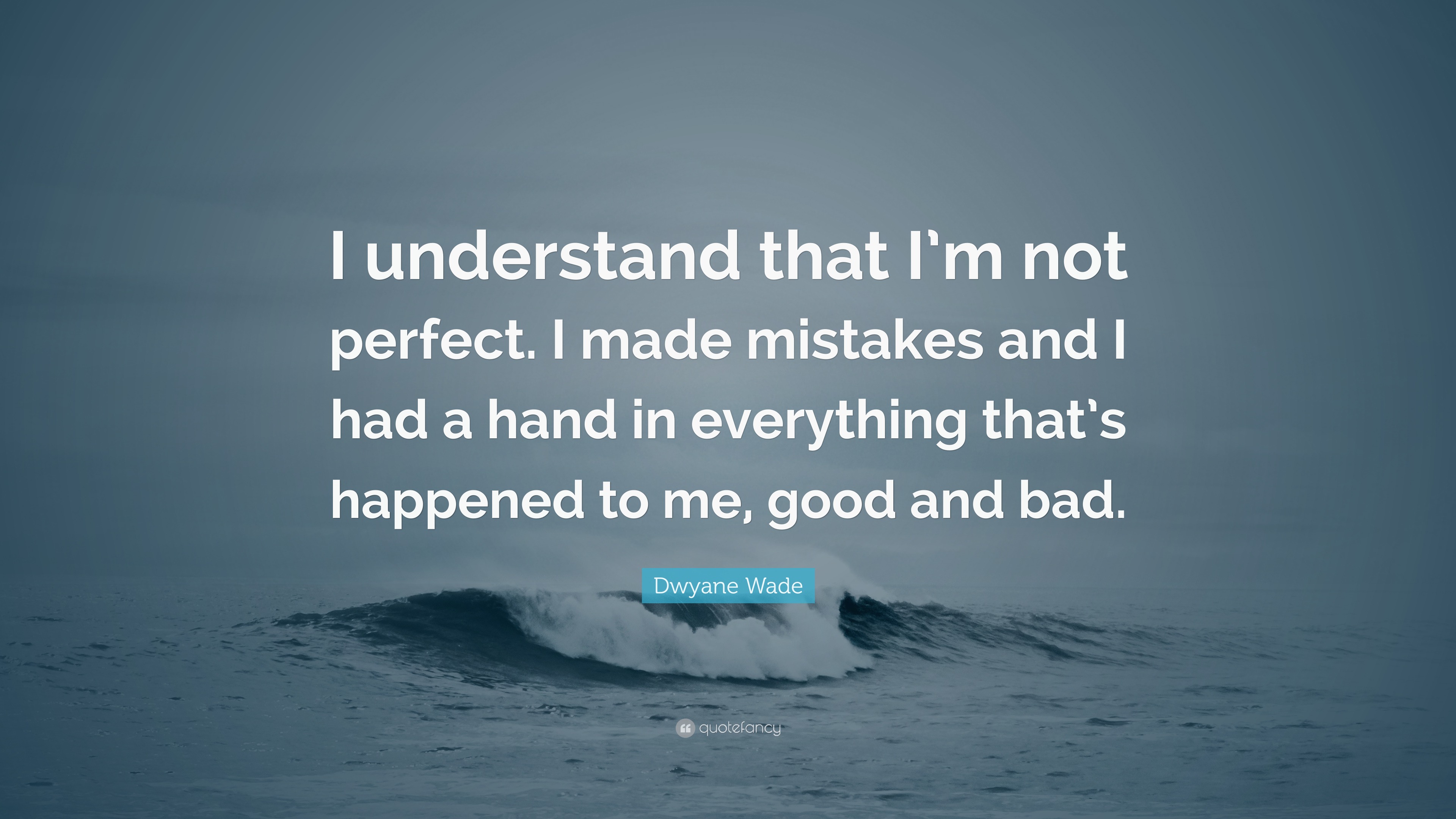 Dwyane Wade Quote: “I understand that I’m not perfect. I made mistakes ...