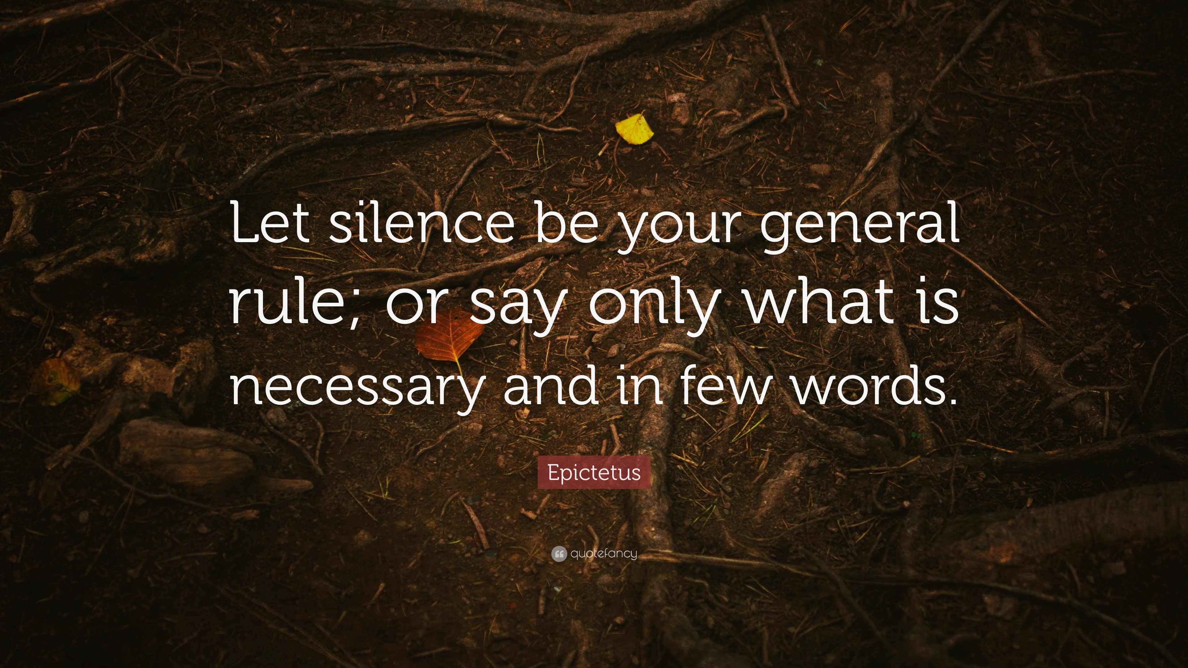 Epictetus Quote: “let Silence Be Your General Rule; Or Say Only What Is 