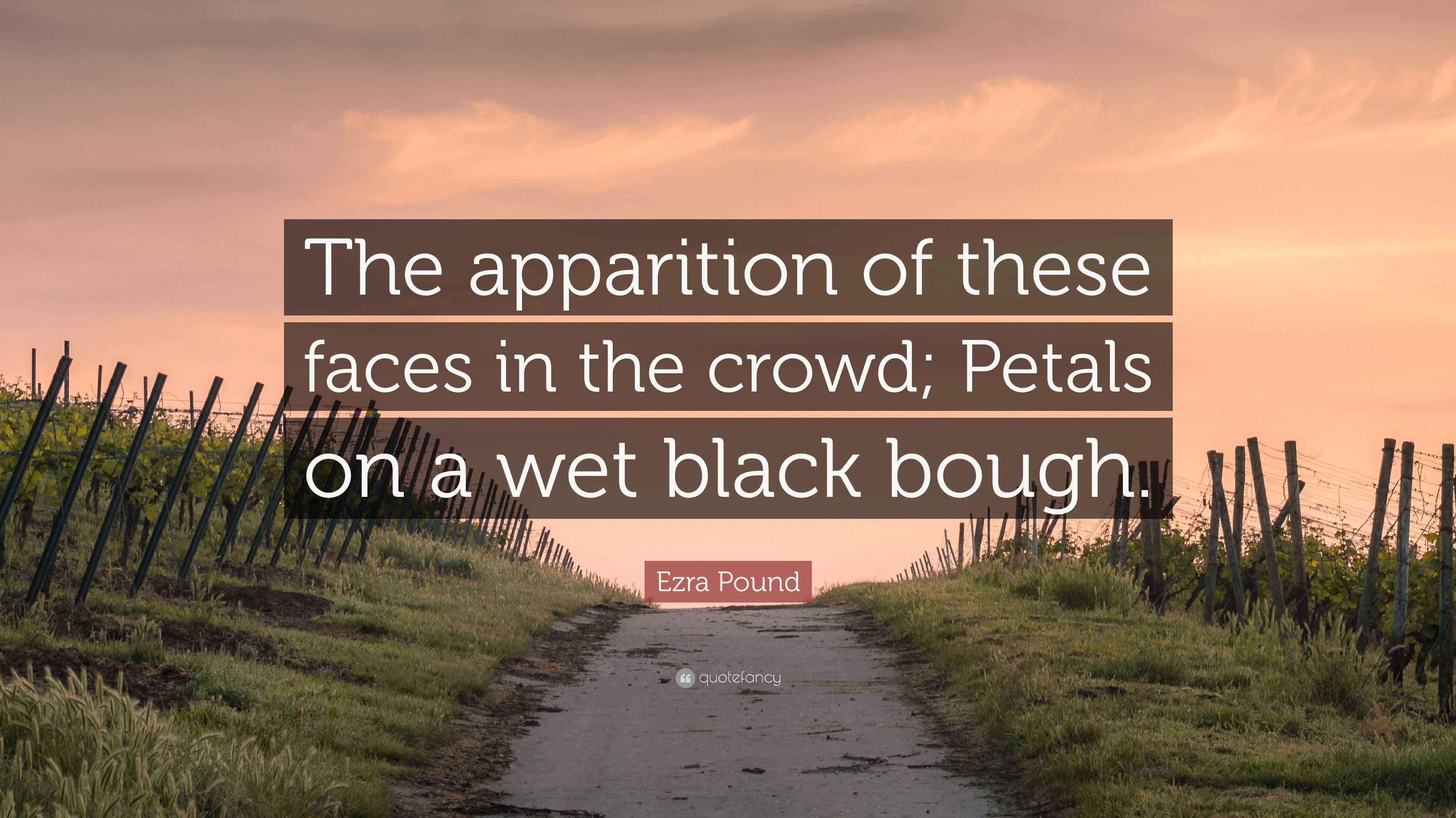 Ezra Pound Quote “The apparition of these faces in the crowd; Petals