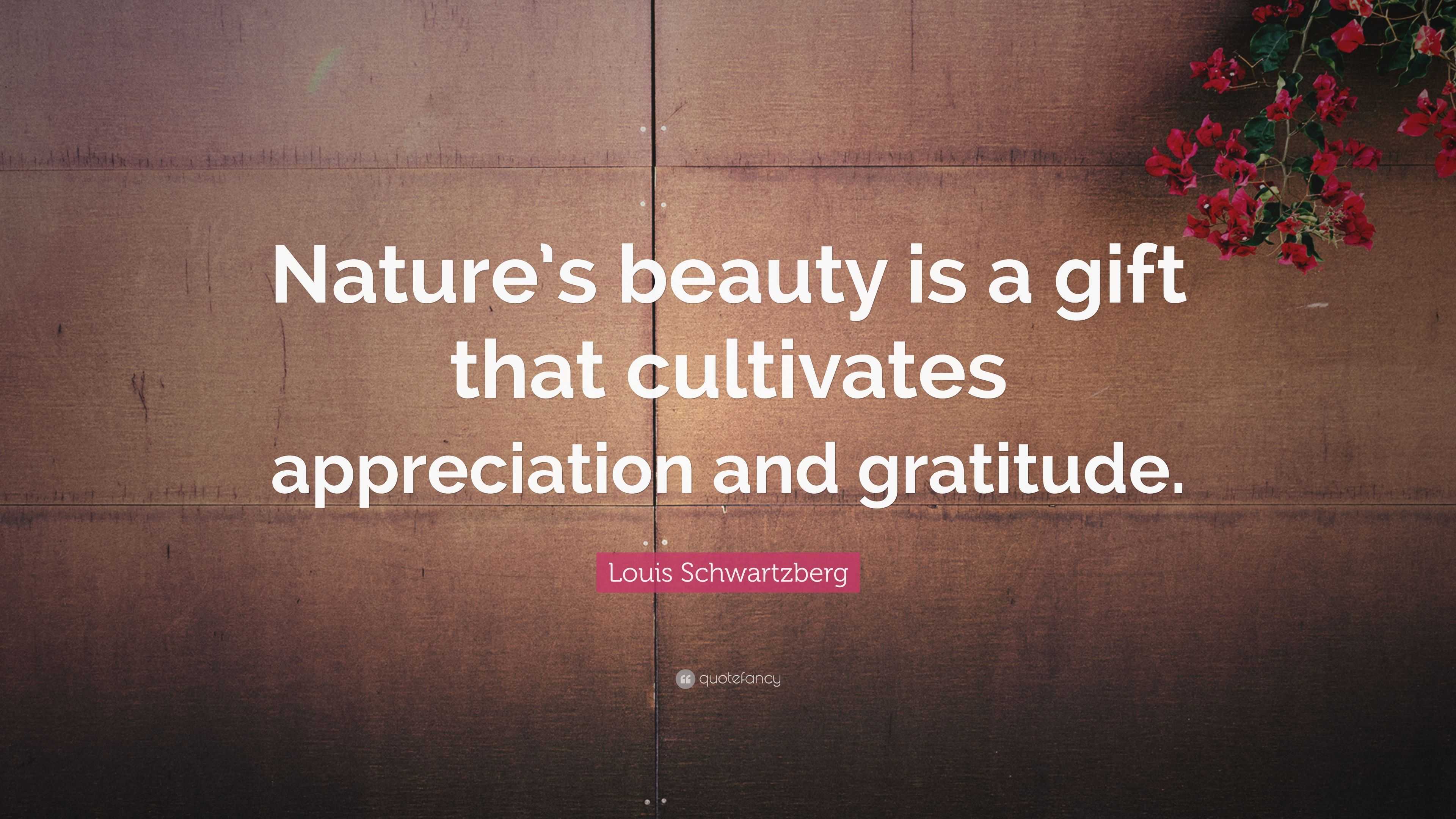 Louis Schwartzberg Quote: “Nature’s beauty is a gift that cultivates ...