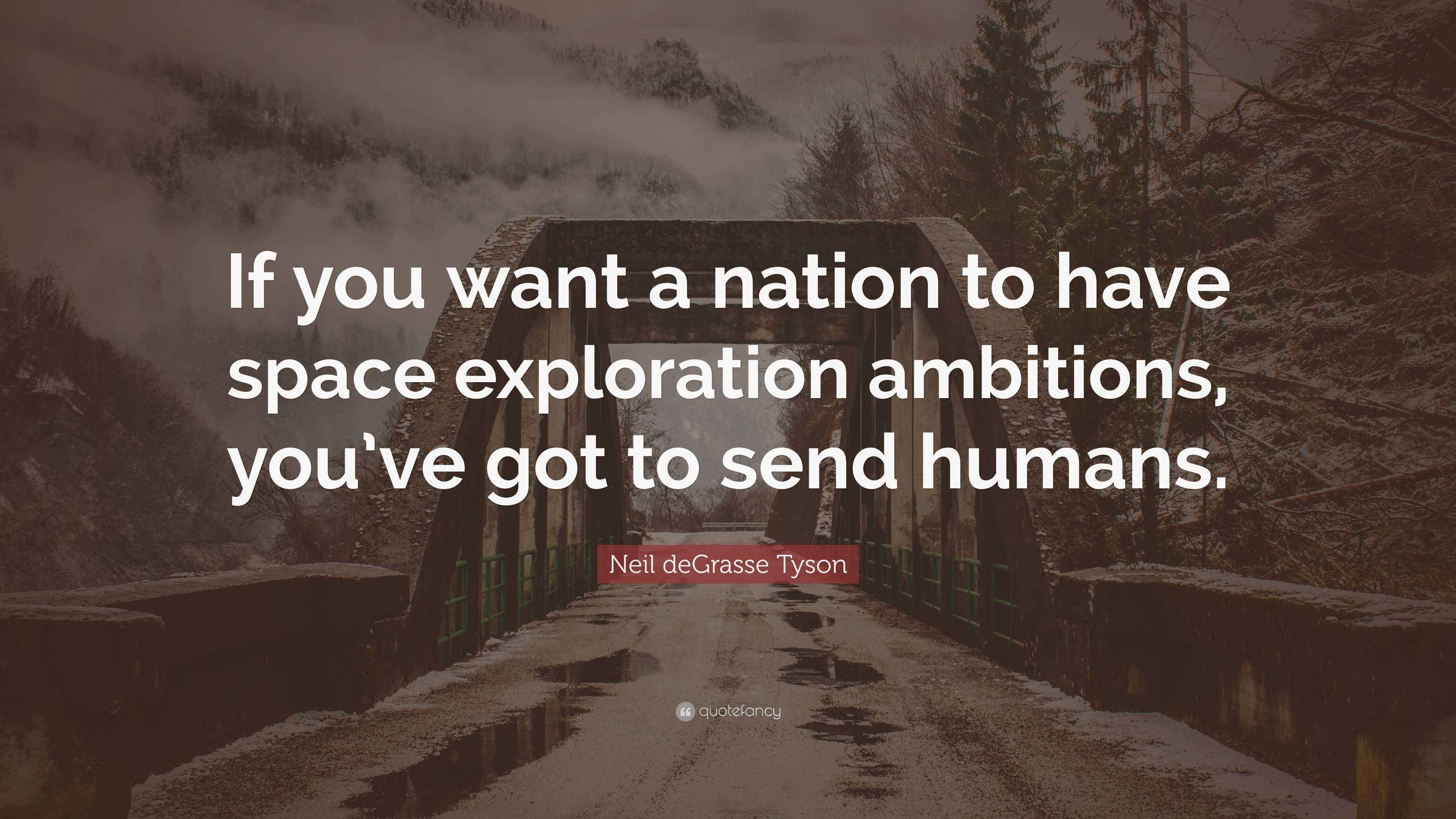 Neil deGrasse Tyson Quote: “If you want a nation to have space ...