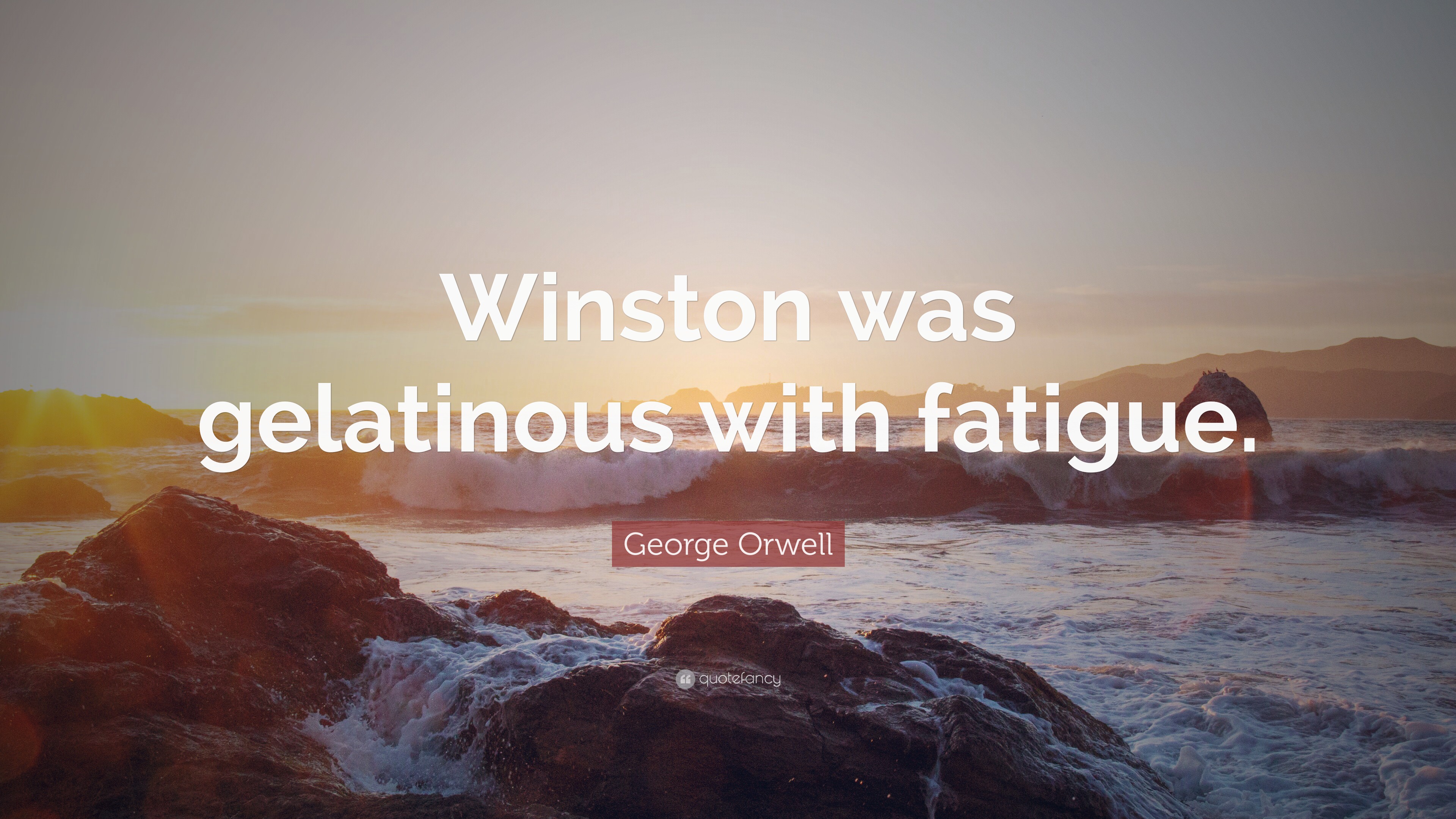 Orwell Quote “Winston was gelatinous with fatigue.”