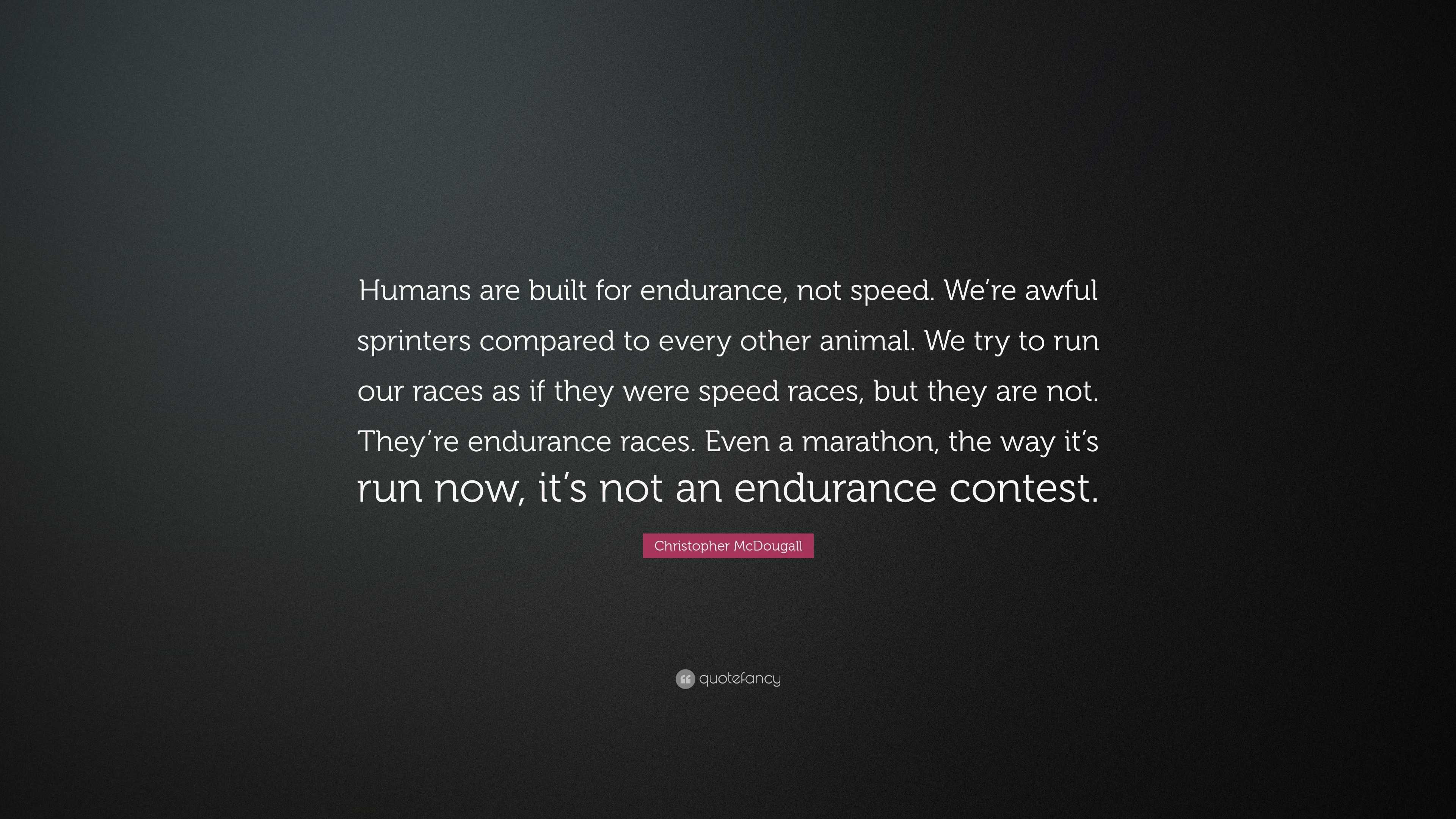 are you built for speed or endurance?