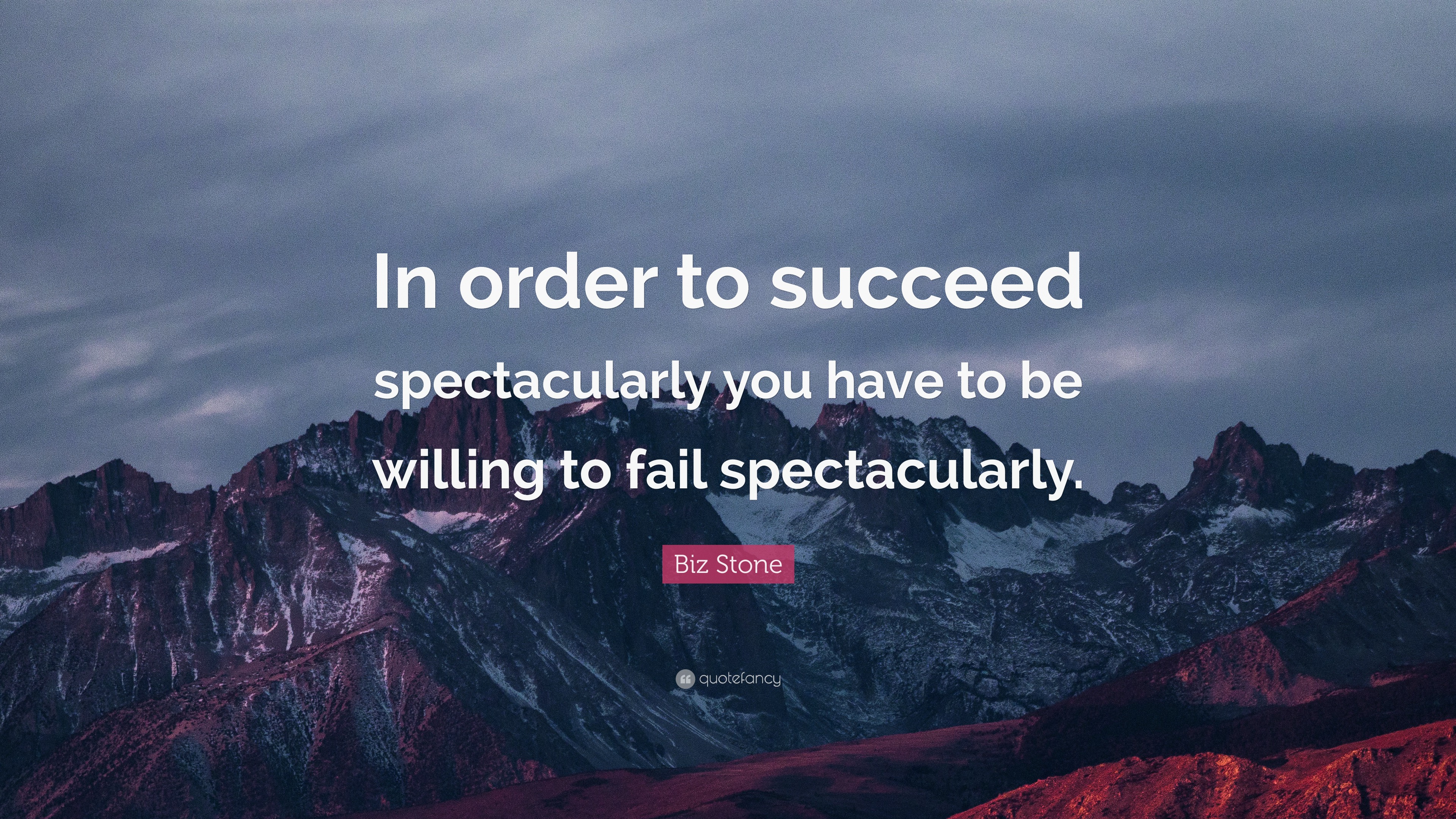 Biz Stone Quote: “In order to succeed spectacularly you have to be