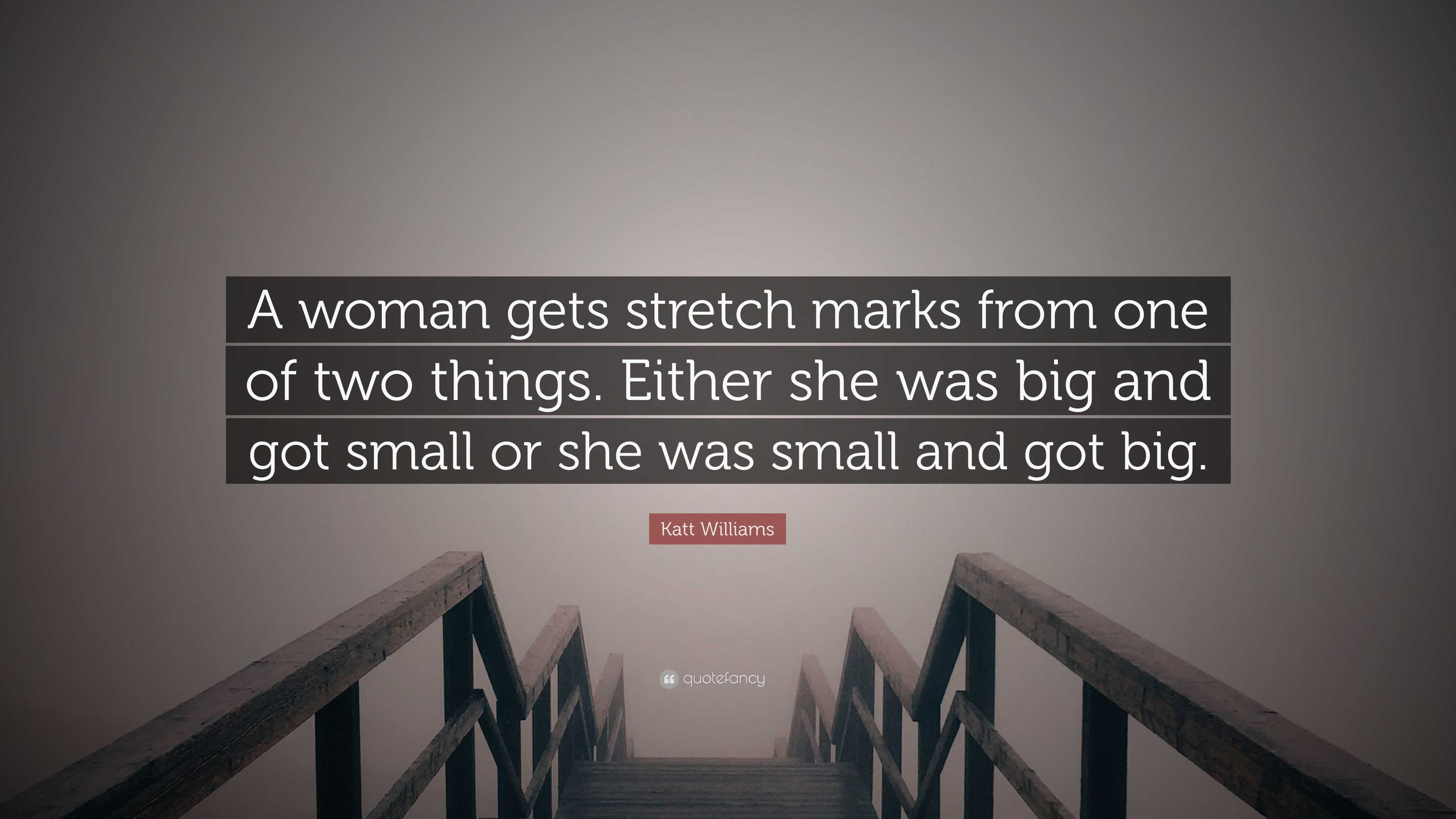 mundstykke ketcher psykologisk Katt Williams Quote: “A woman gets stretch marks from one of two things.  Either she was