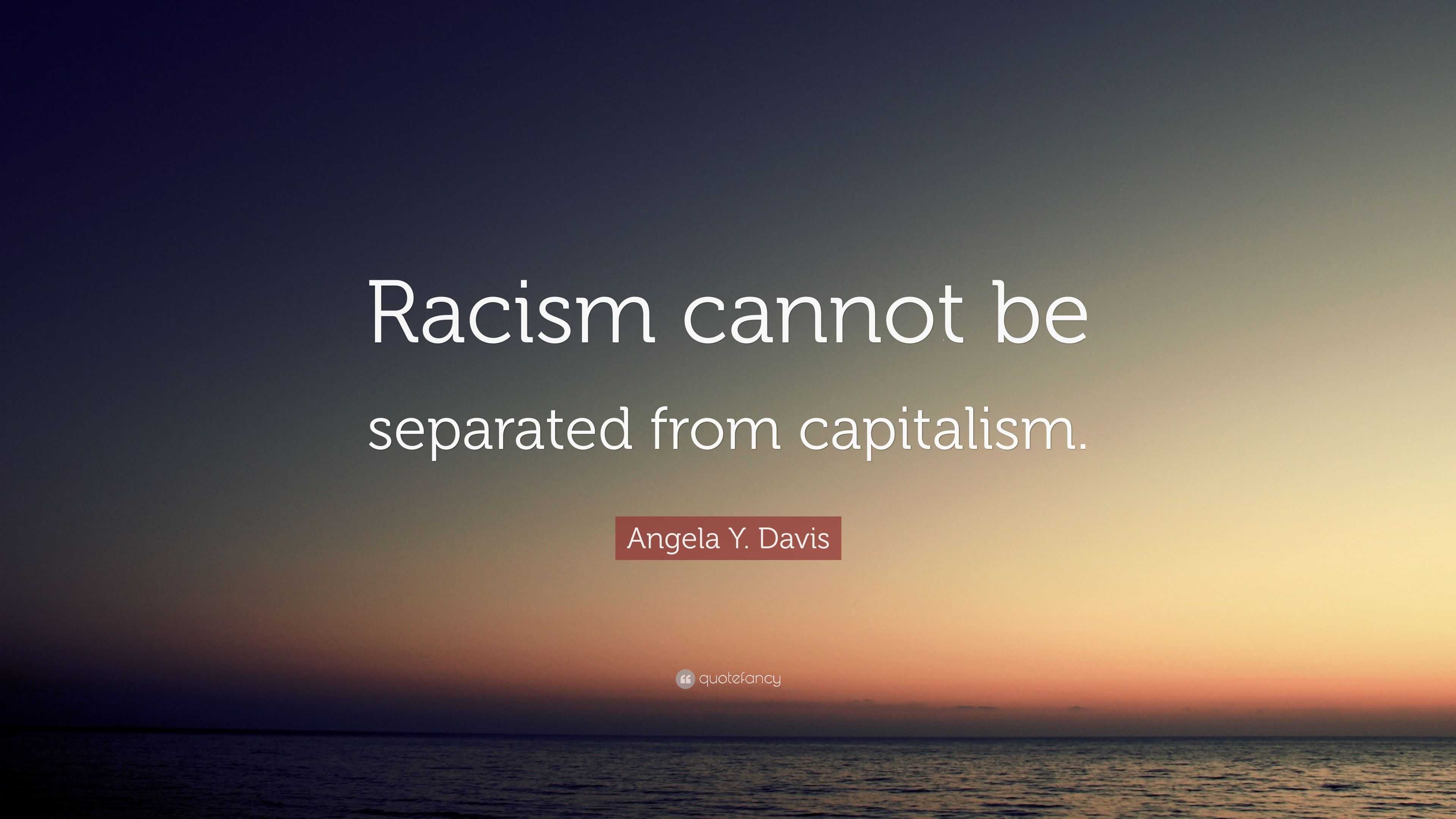 Angela Y. Davis Quote: “Racism cannot be separated from capitalism.”