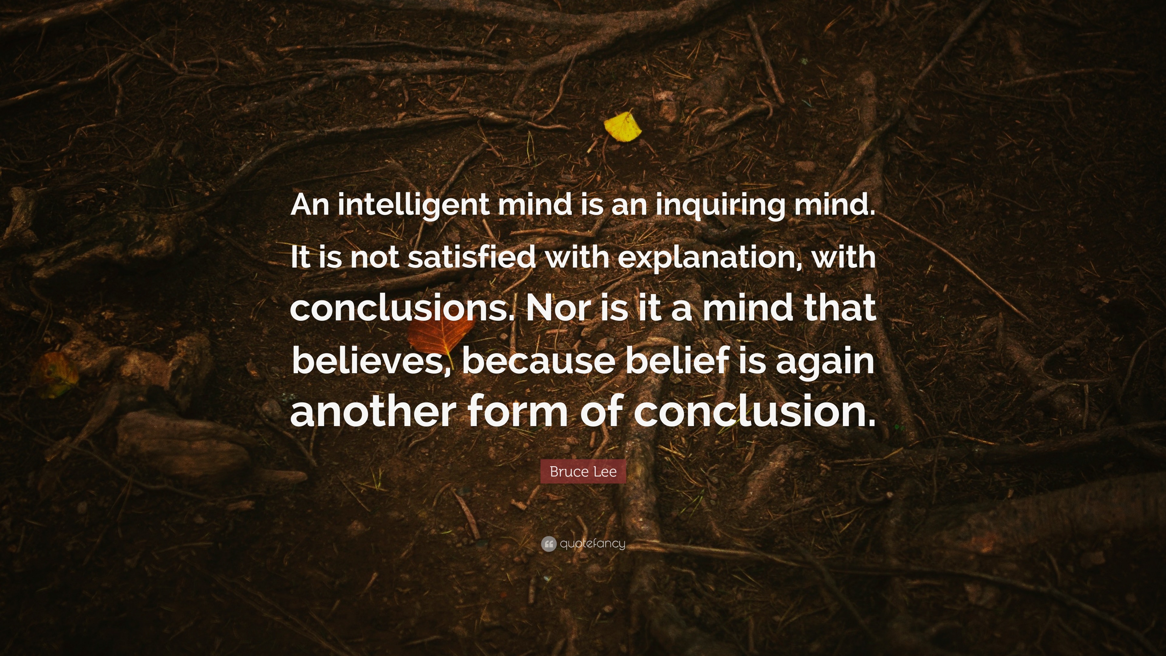 Bruce Lee Quote: “An intelligent mind is an inquiring mind. It is not ...