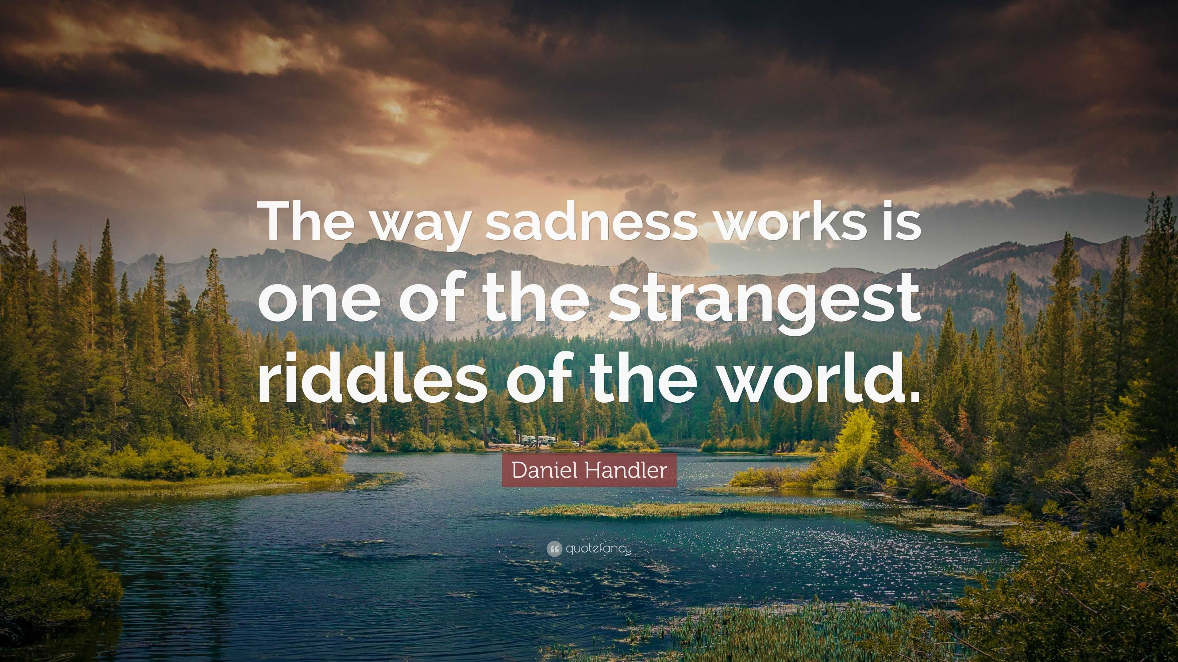 Daniel Handler Quote: “The Way Sadness Works Is One Of The Strangest ...