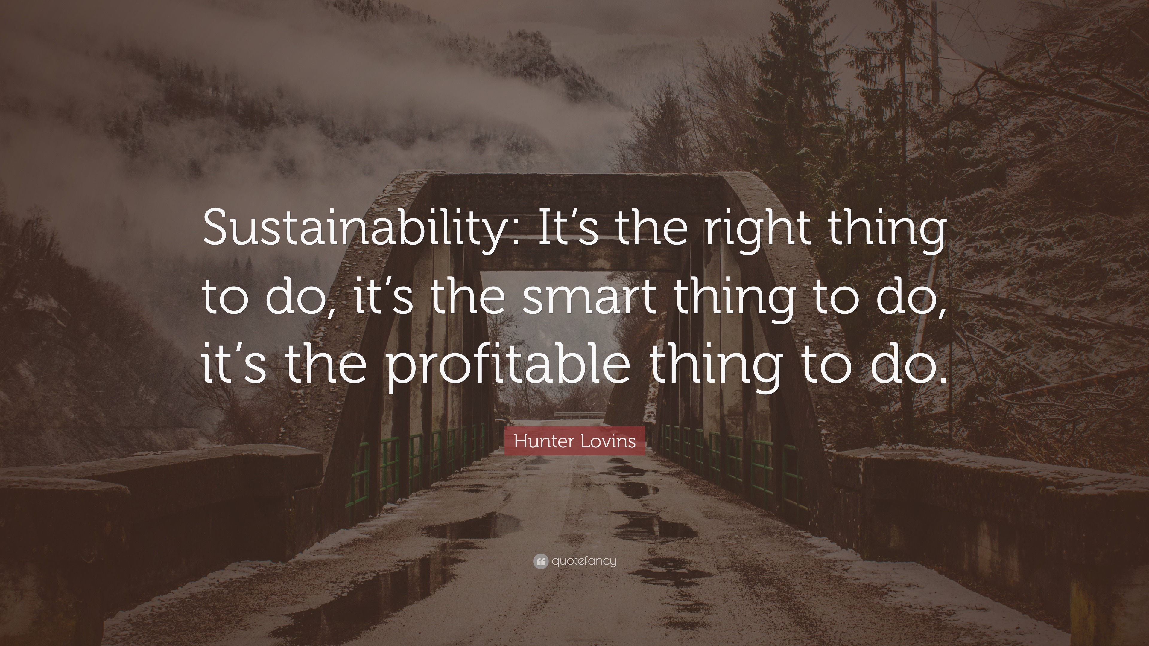 Hunter Lovins Quote: “Sustainability: It’s the right thing to do, it’s ...