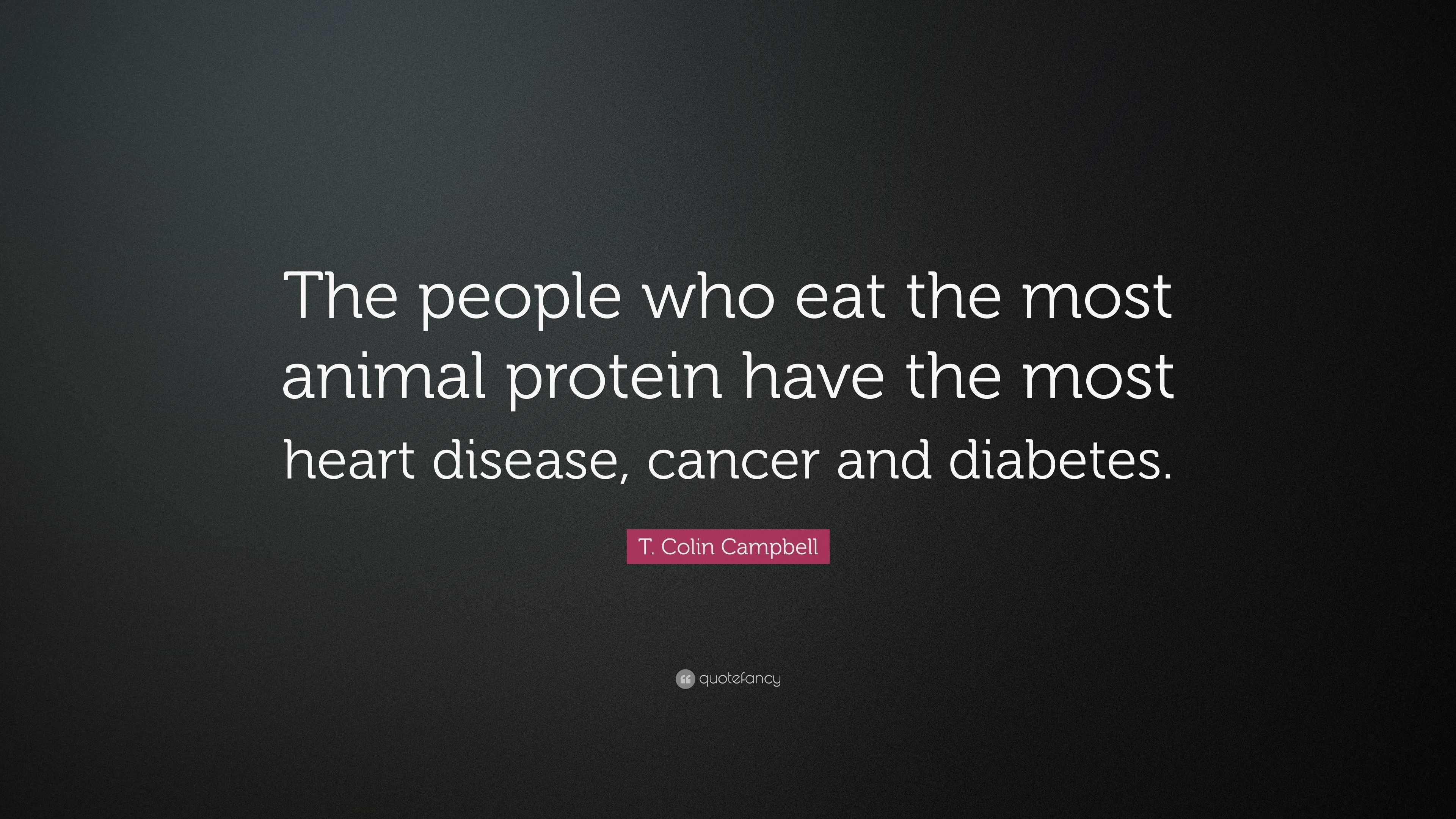 T. Colin Campbell Quote “The people who eat the most animal ...