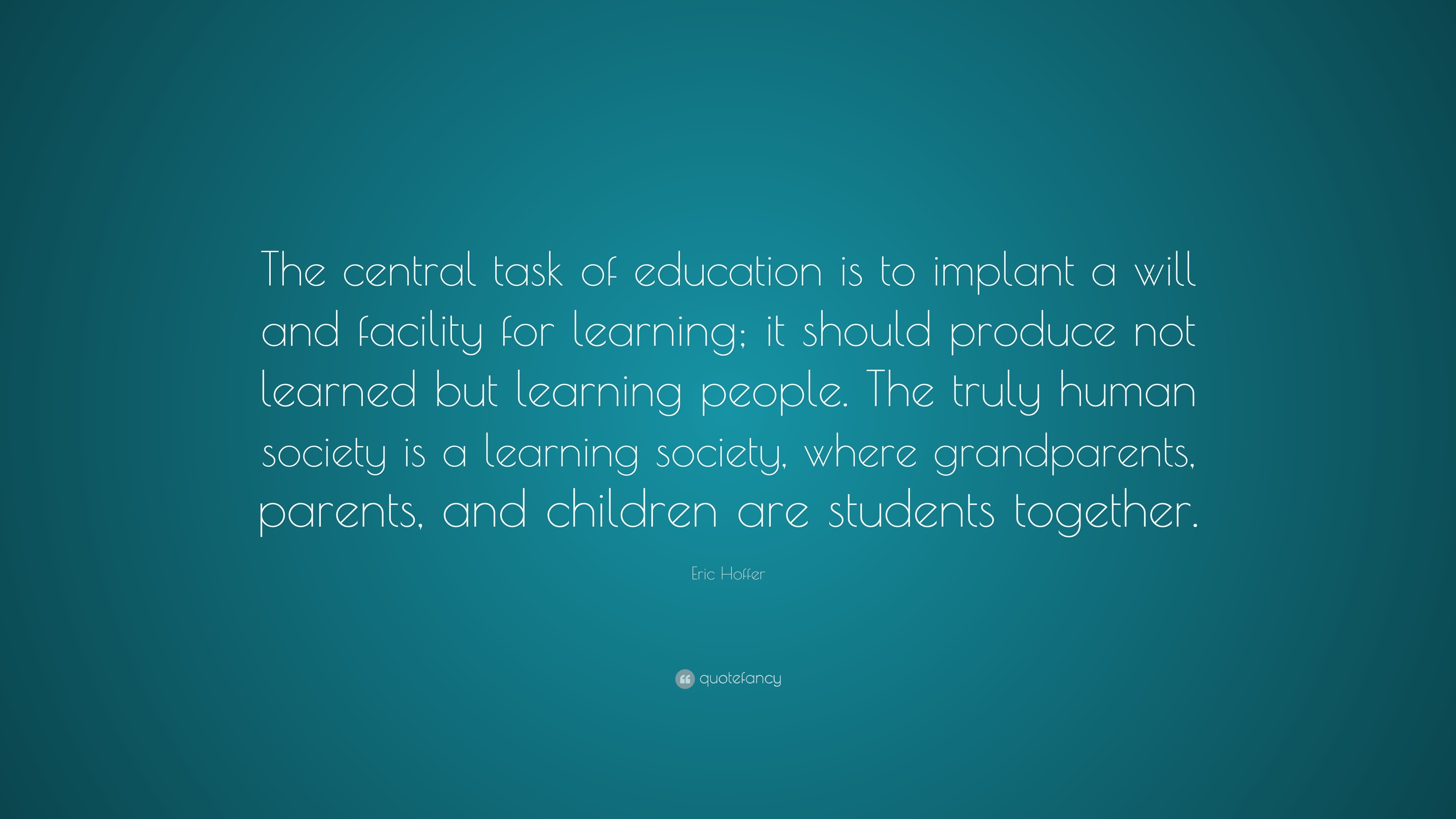 central task of education is