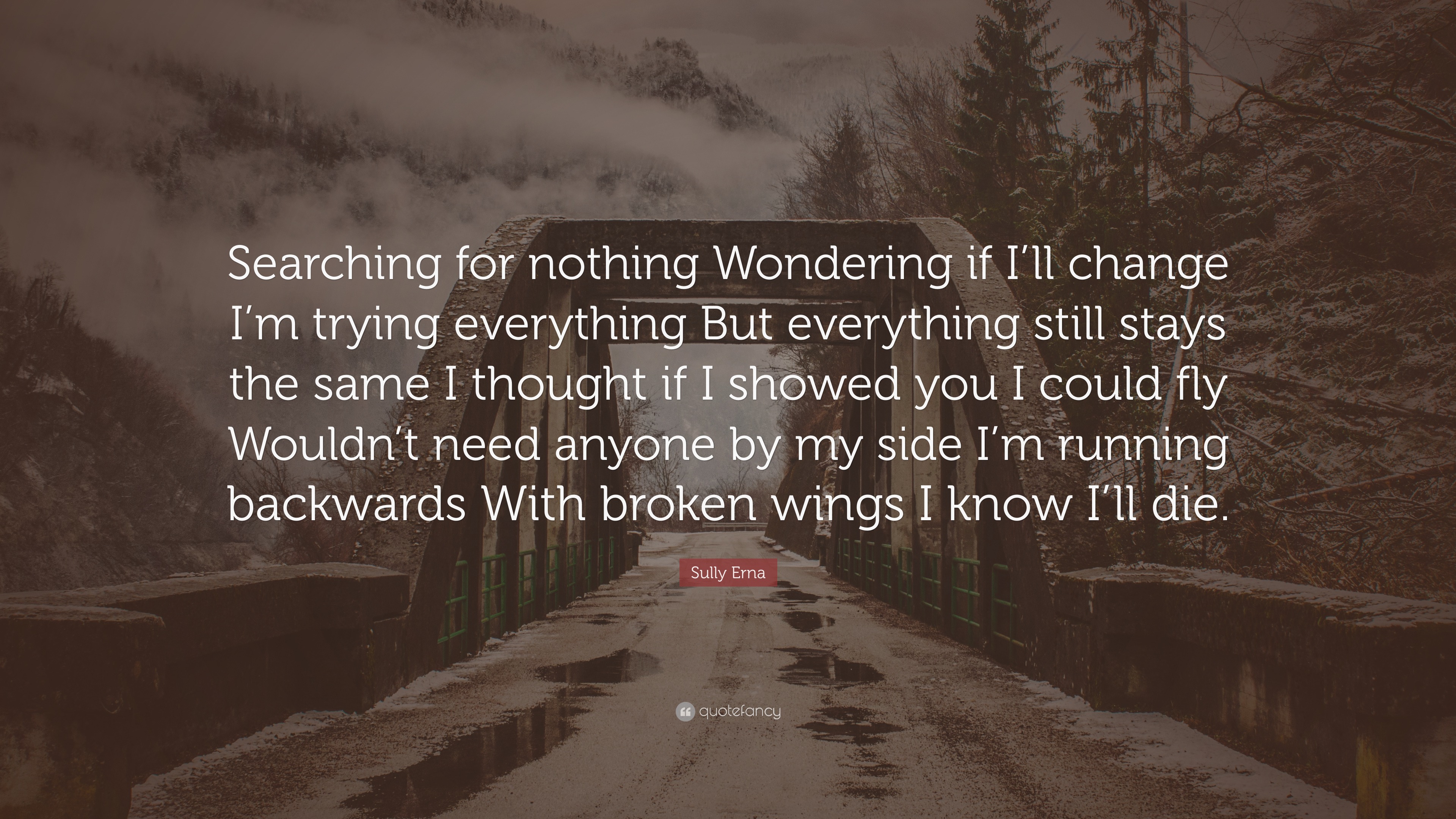 Sully Erna Quote: “Searching for nothing Wondering if I’ll change I’m ...