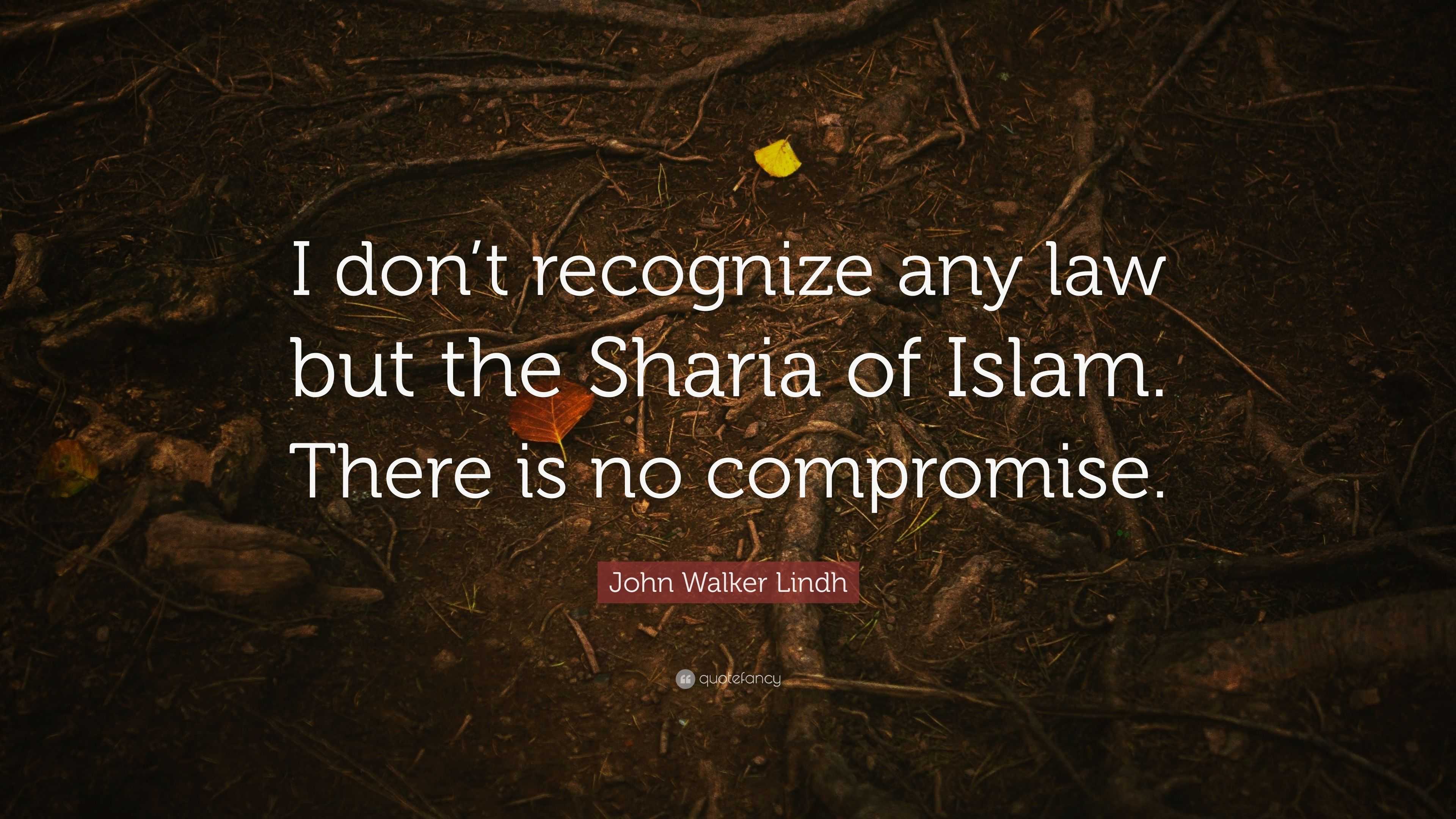 John Walker Lindh Quote: “I don't recognize any law but the Sharia of  Islam. There, image size:3840x2160