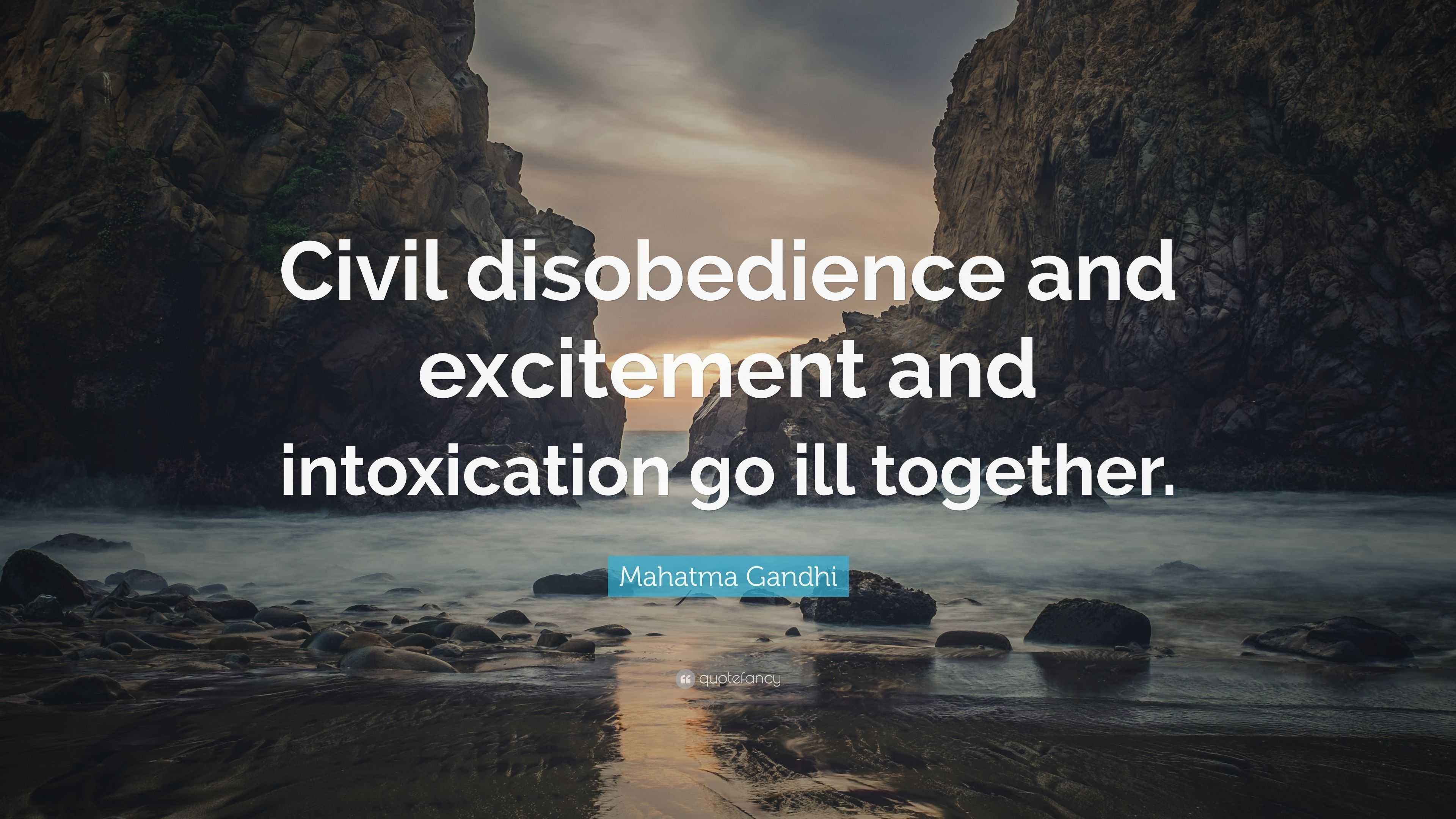 Mahatma Gandhi Quote: “Civil disobedience and excitement and ...