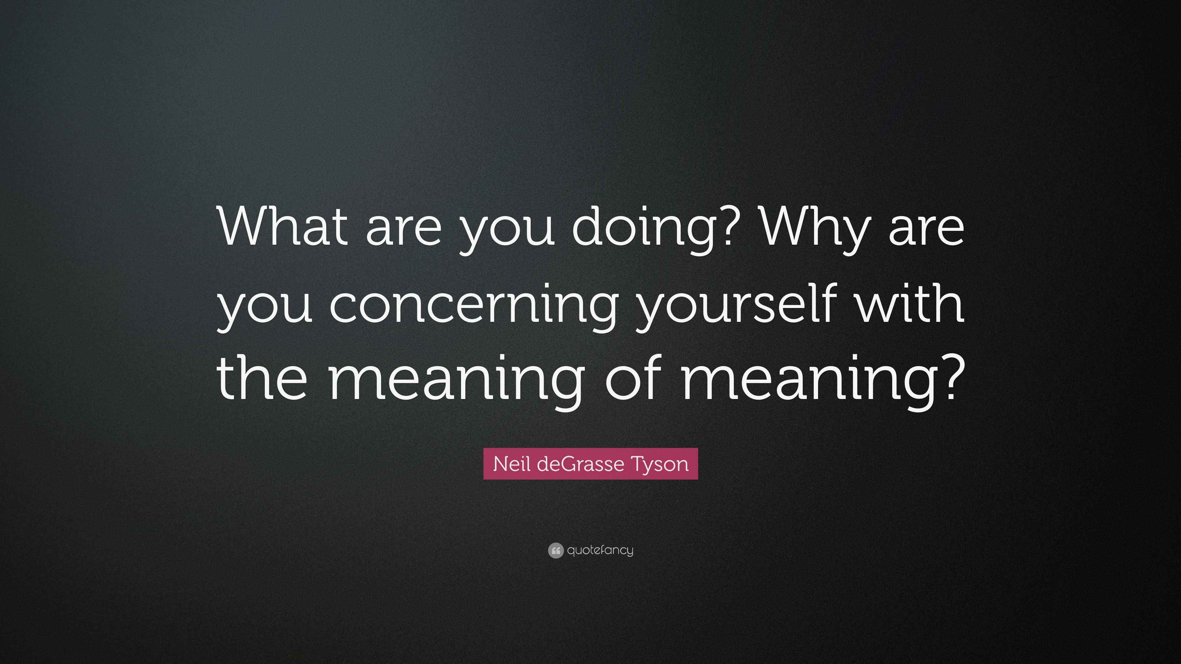 Neil deGrasse Tyson Quote: “What are you doing? Why are you concerning ...