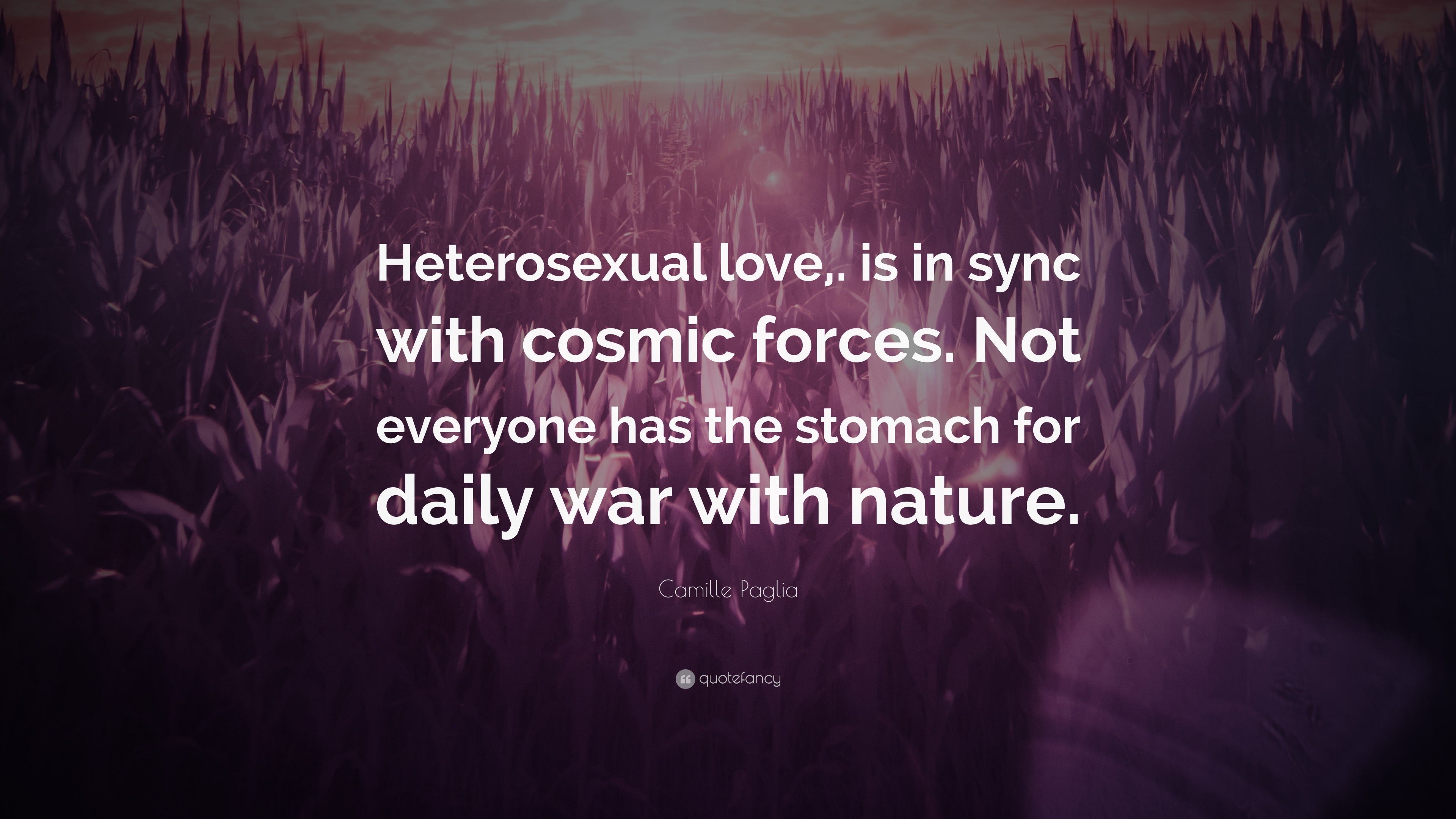 Camille Paglia Quote “heterosexual Love Is In Sync With Cosmic