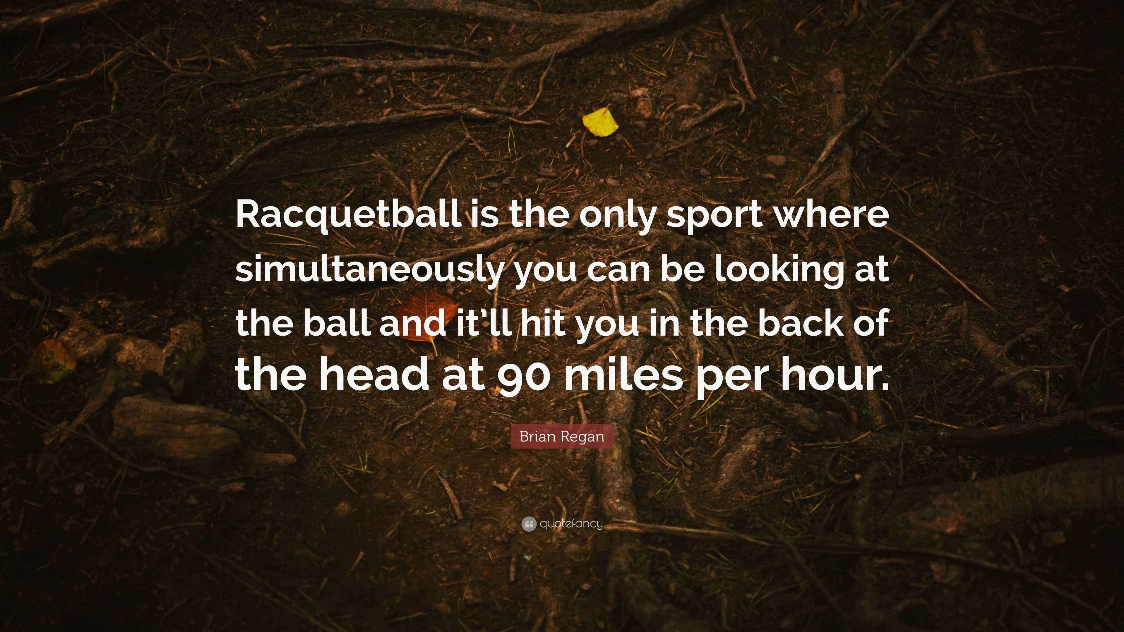Brian Regan Quote “Racquetball is the only sport where simultaneously
