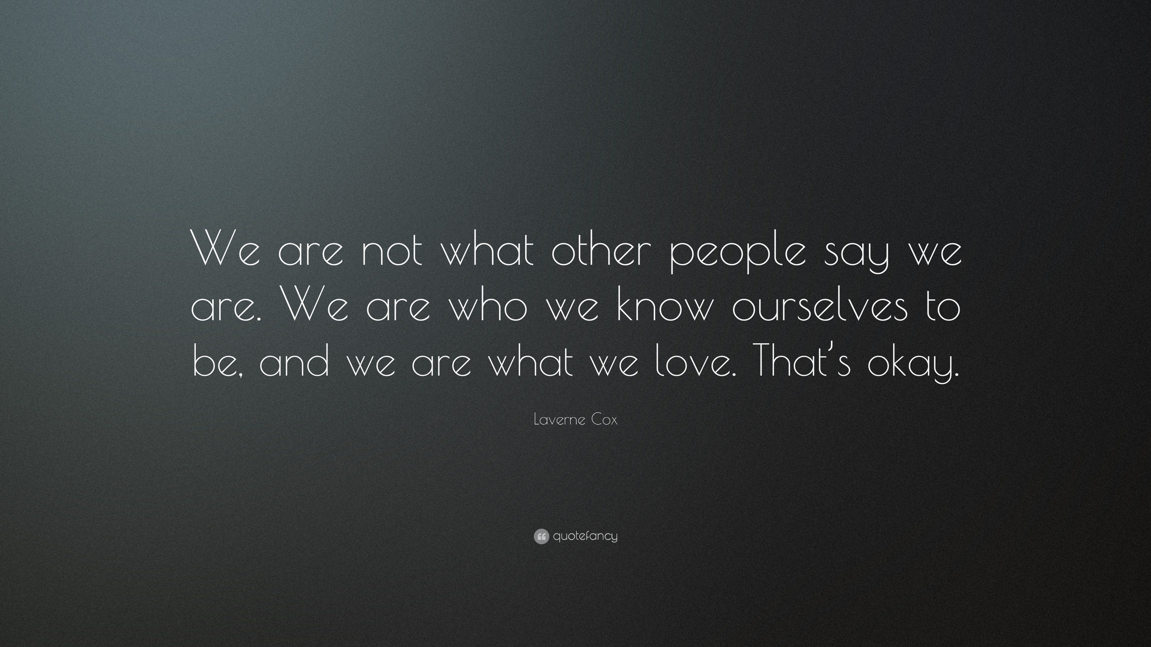 we who are not as others