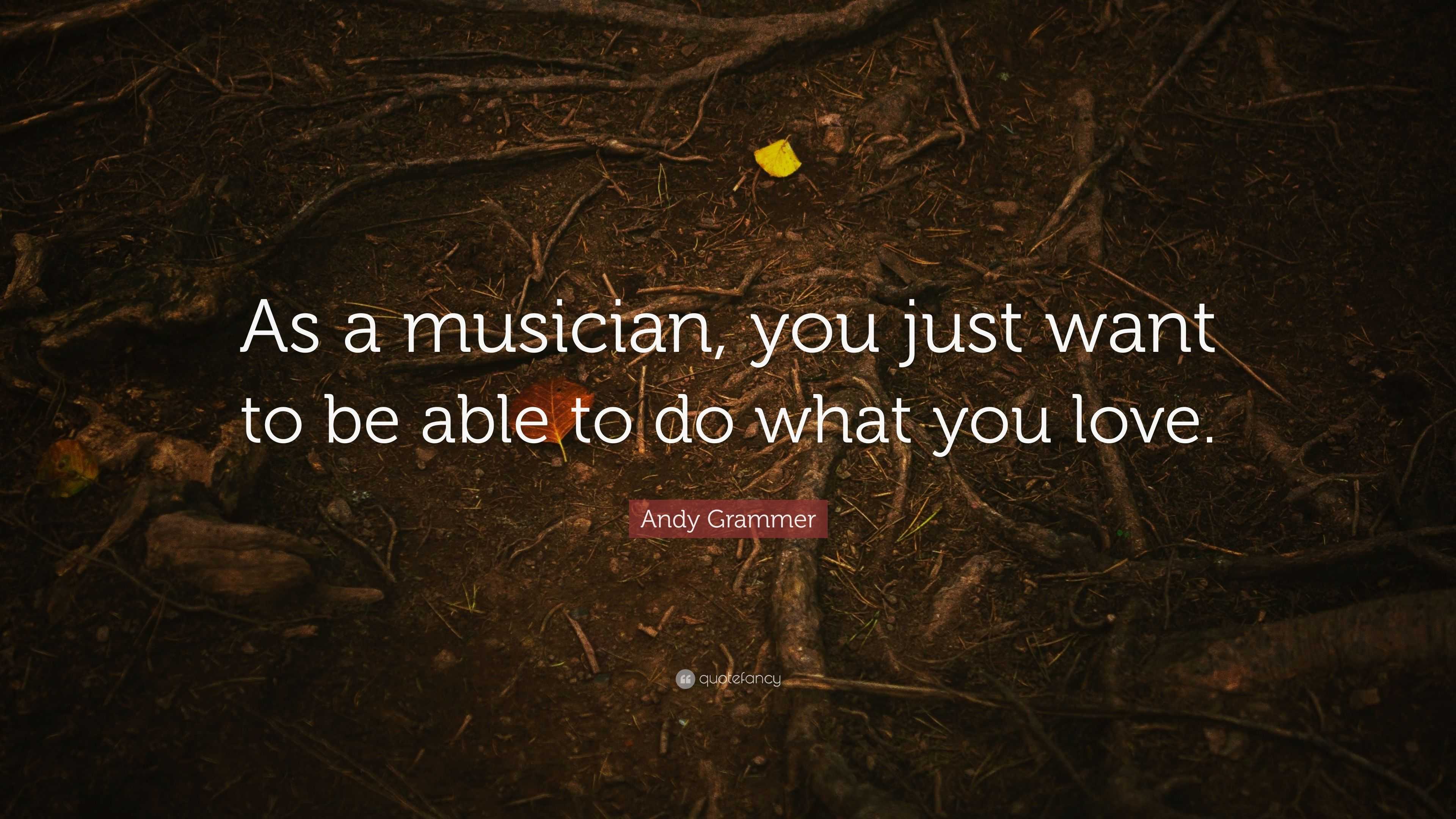 Andy Grammer Quote: “As a musician, you just want to be able to do what ...