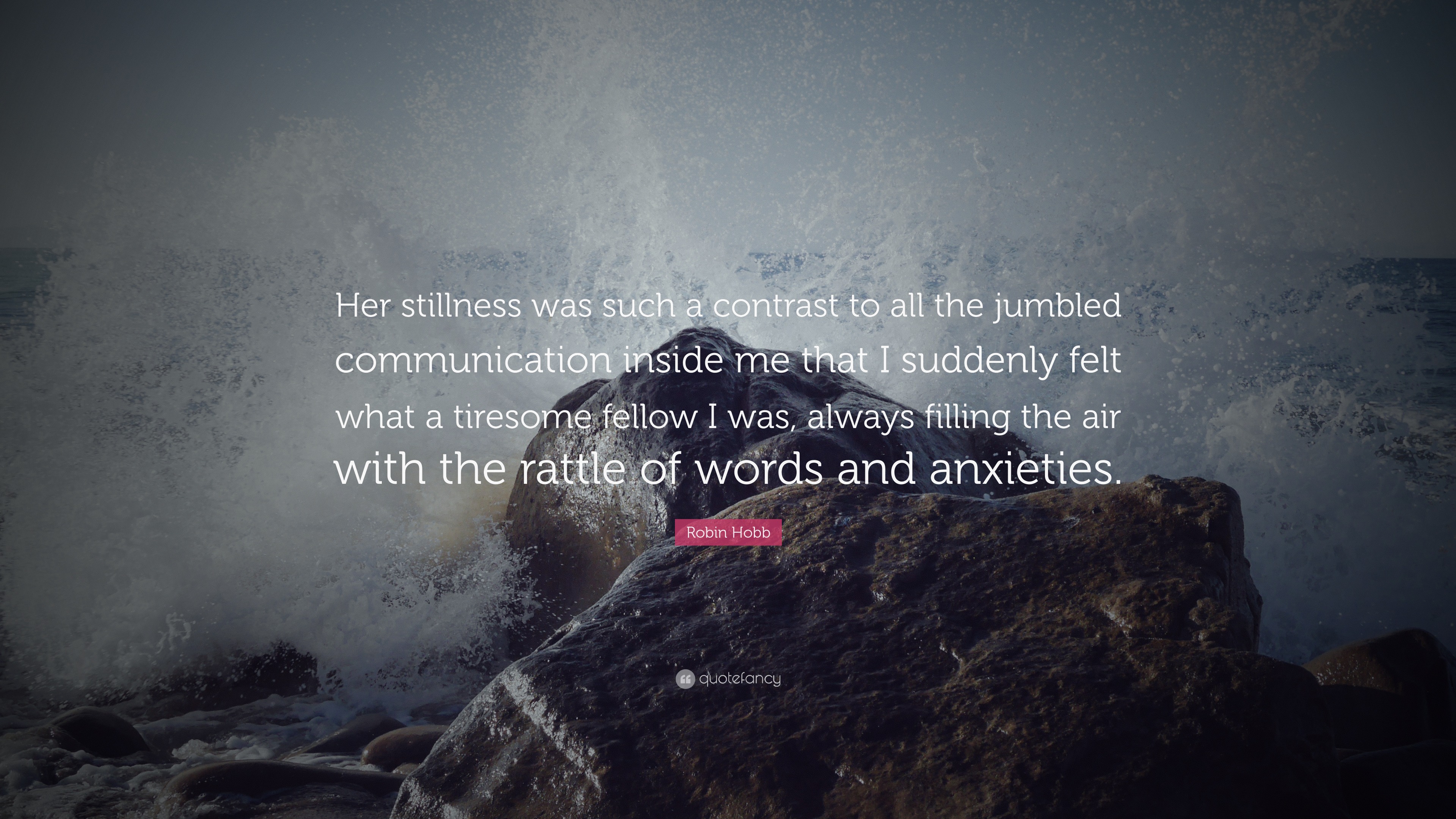 Robin Hobb Quote: “Her stillness was such a contrast to all the jumbled ...