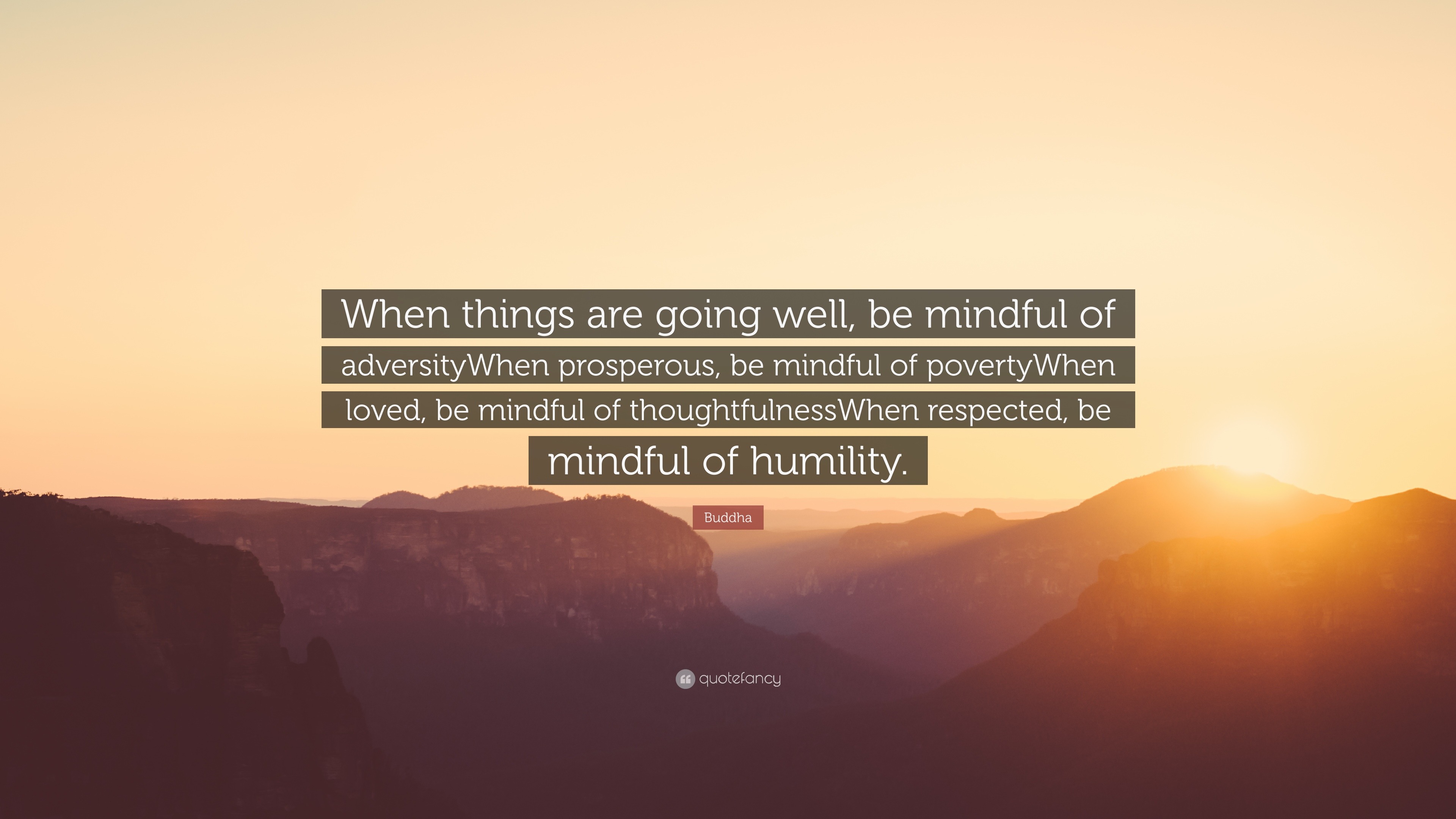 Buddha Quote: “When things are going well, be mindful of adversityWhen ...