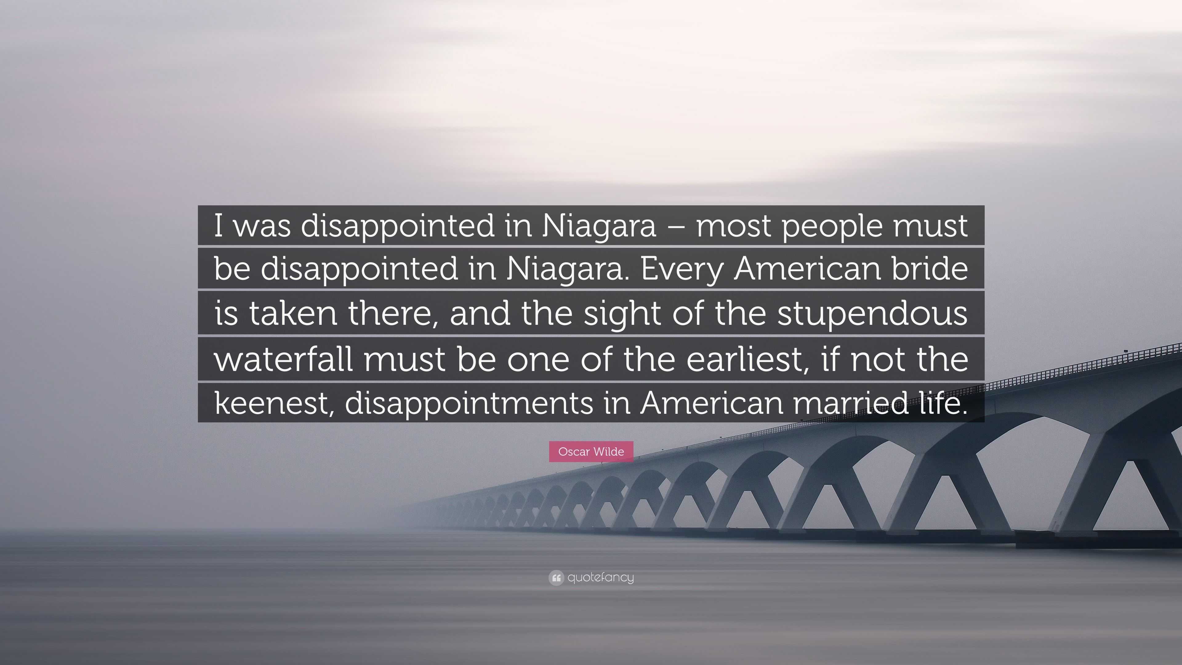 Niagara falls quotes oscar wilde