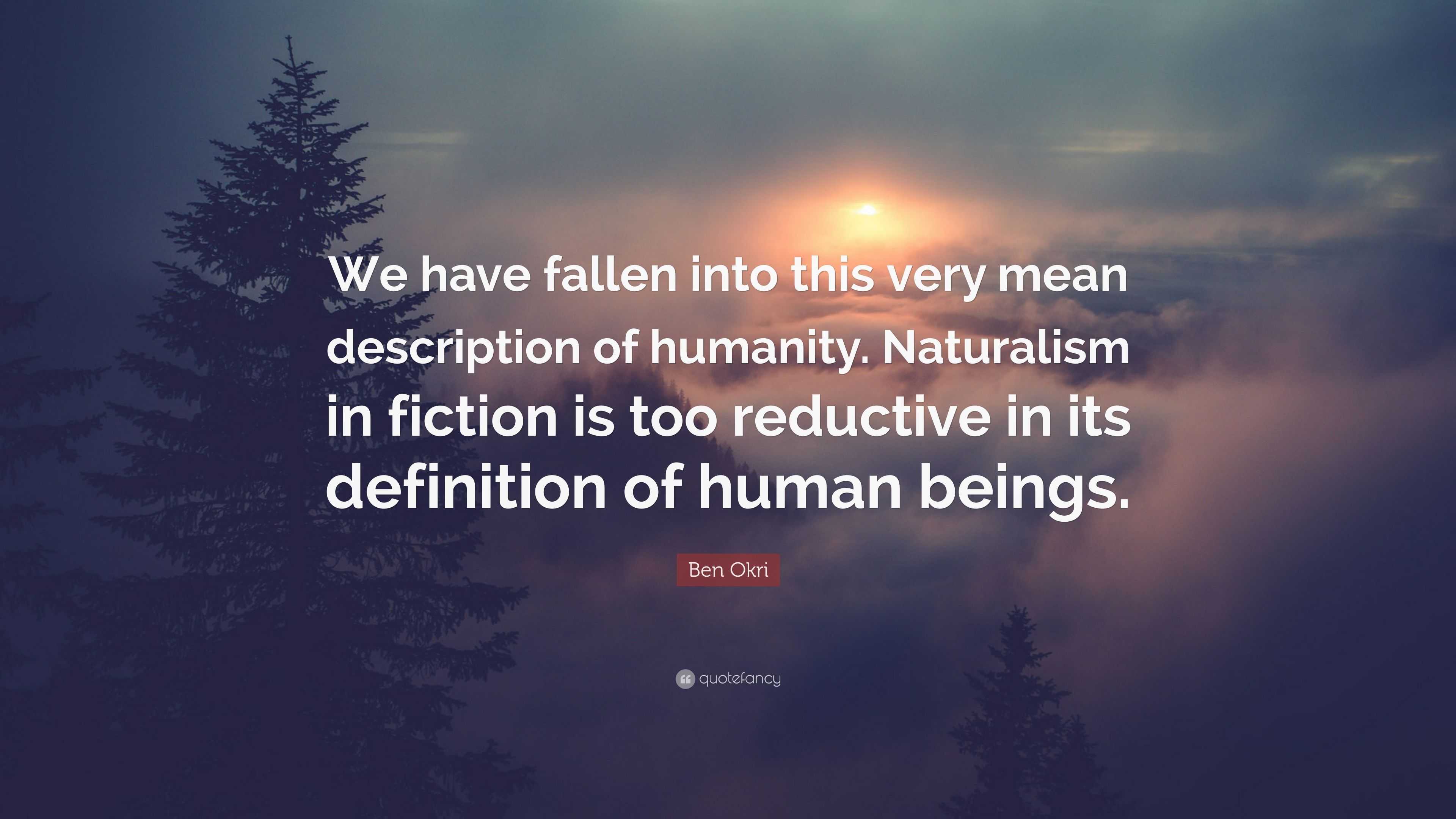 Ben Okri Quote: “We have fallen into this very mean description of ...