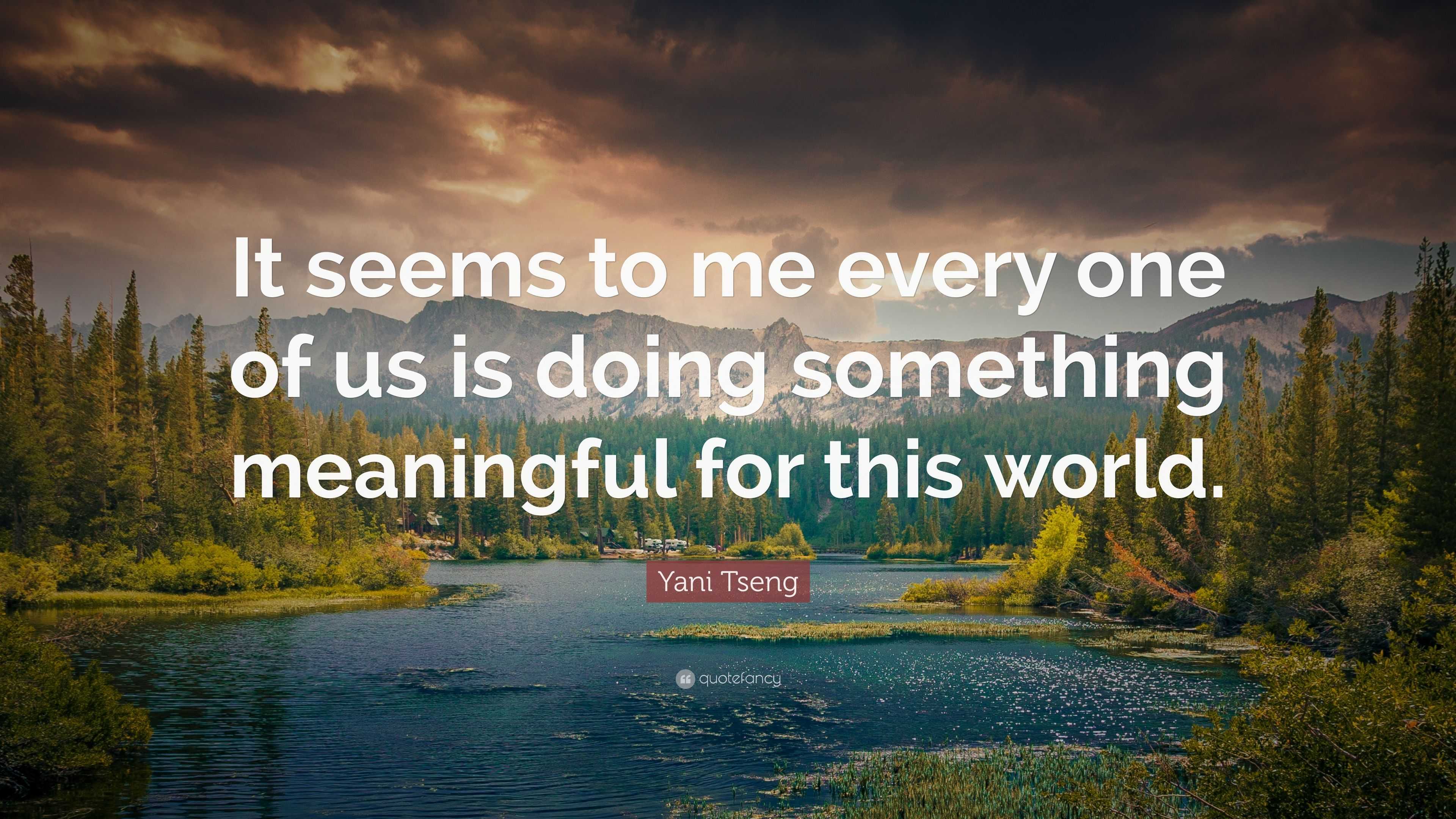 Yani Tseng Quote: “It seems to me every one of us is doing something ...