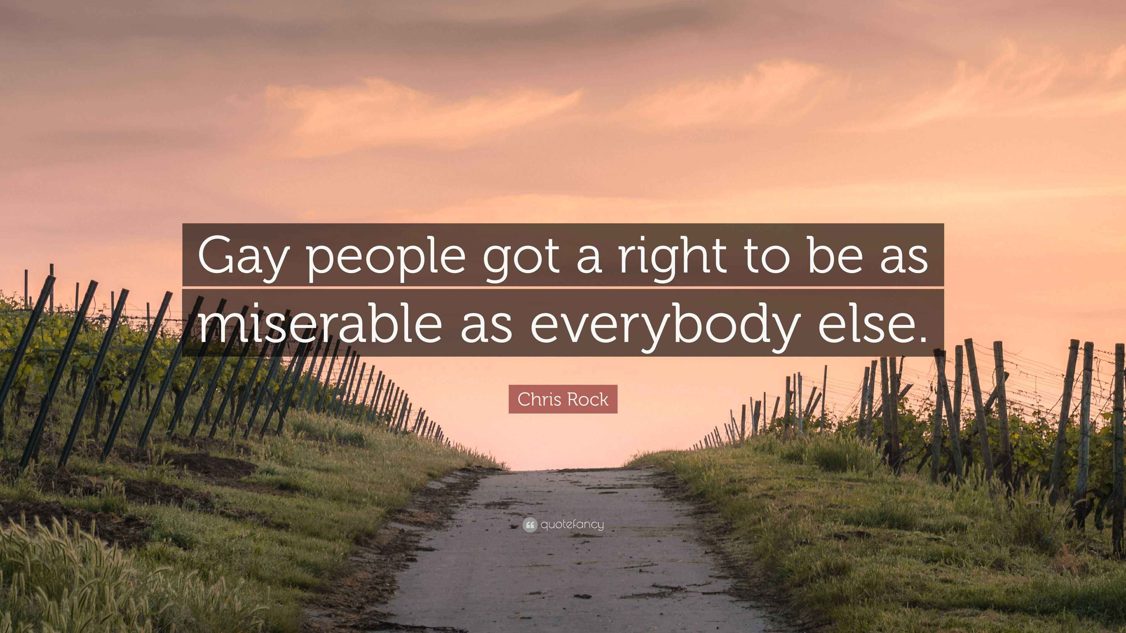 Chris Rock Quote Gay People Got A Right To Be As Miserable As Everybody Else 