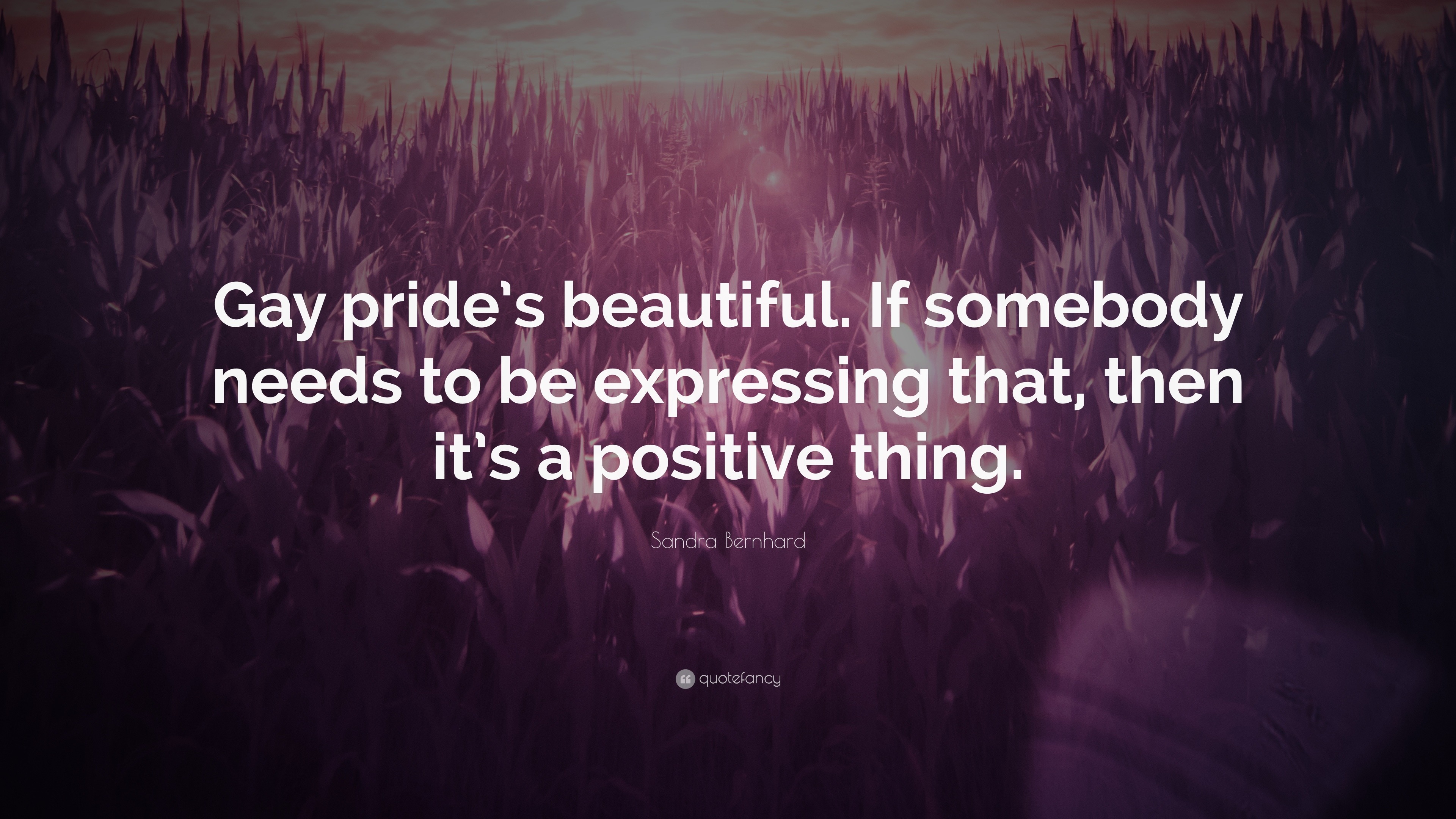 Sandra Bernhard Quote: “gay Pride’s Beautiful. If Somebody Needs To Be 