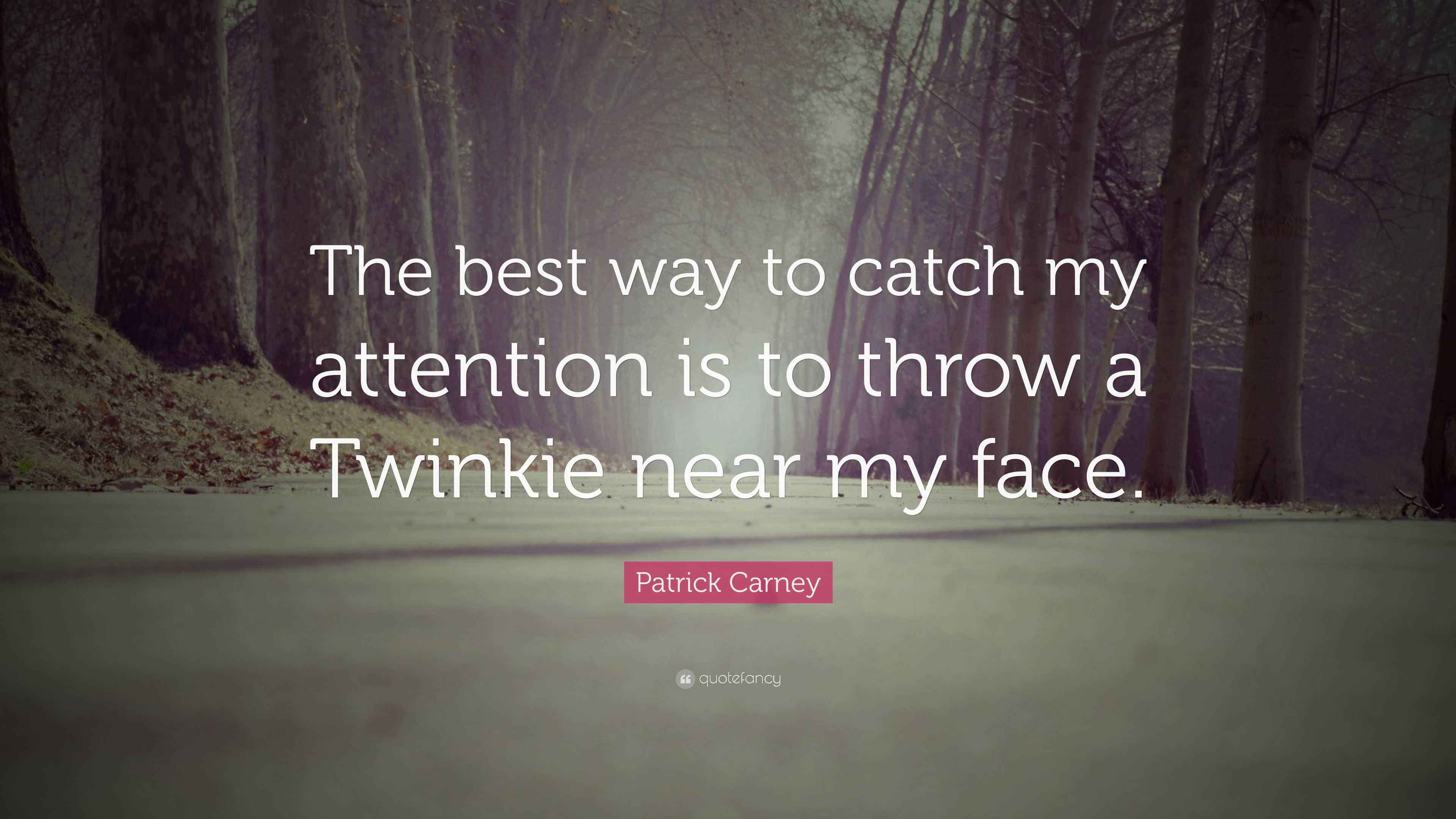 Patrick Carney Quote “The best way to catch my attention is to throw a