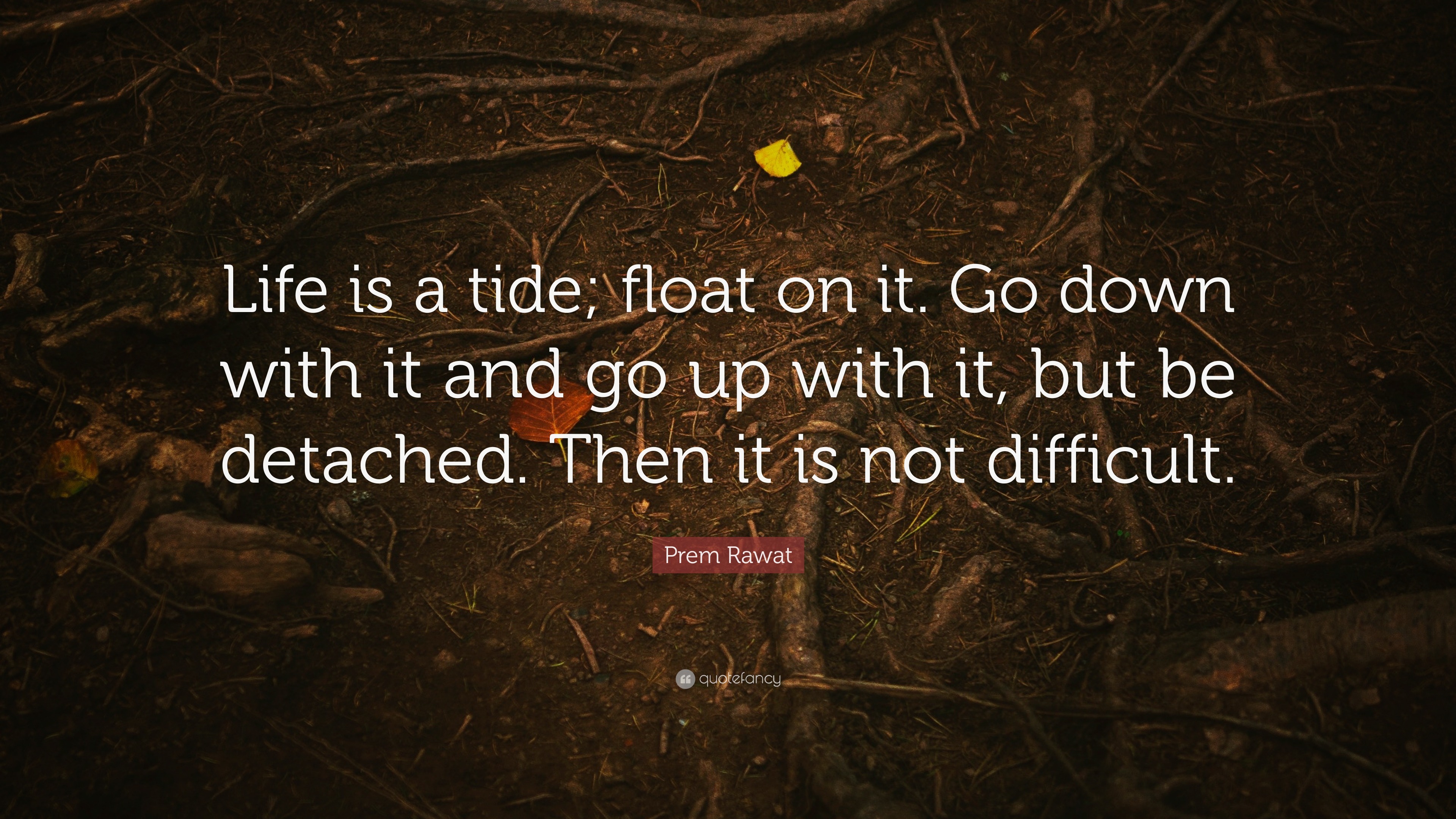 Prem Rawat Quote: “Life is a tide; float on it. Go down with it and go ...