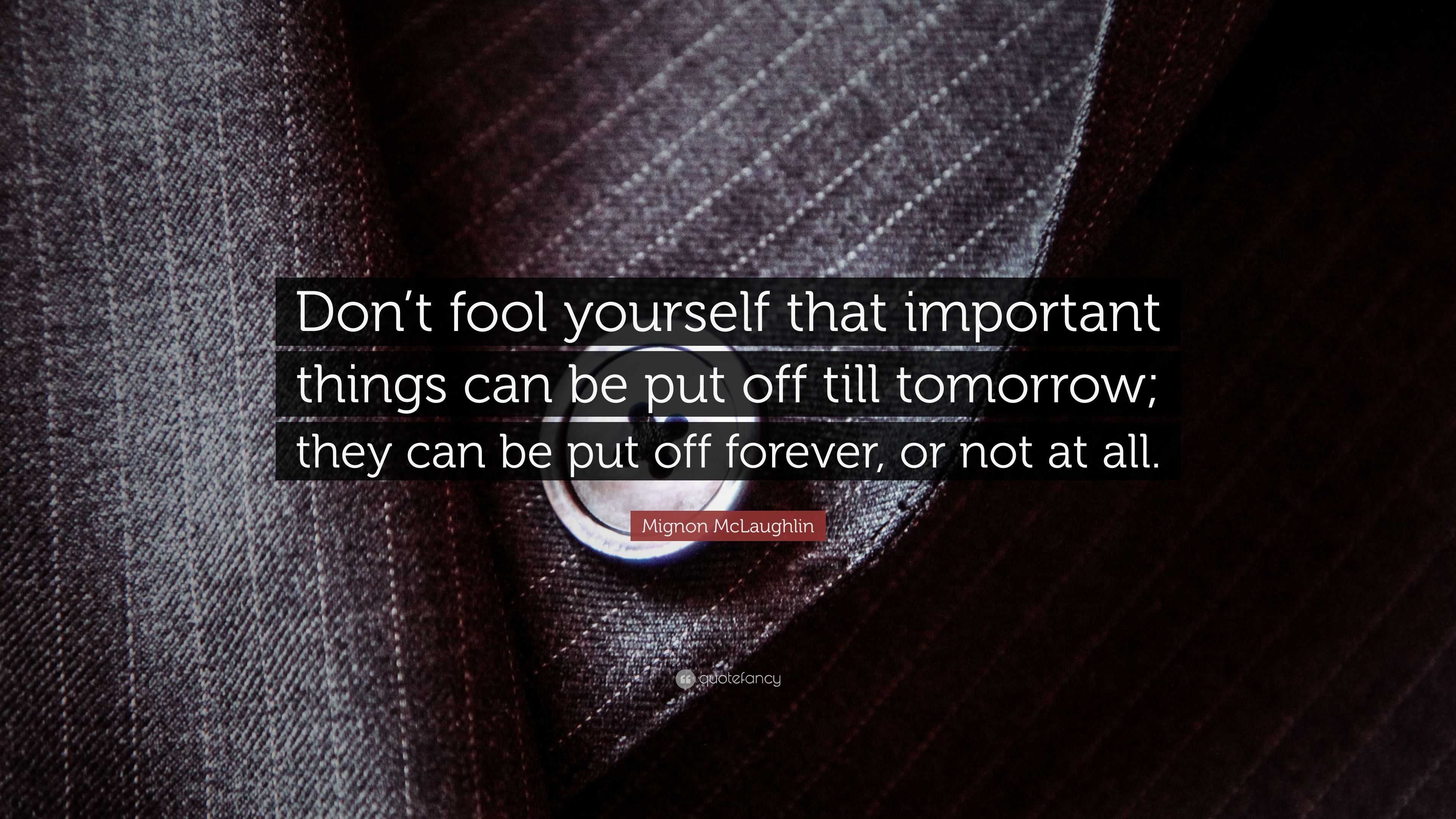 Don't Fool Yourself: Things to be aware of in your 20s (English