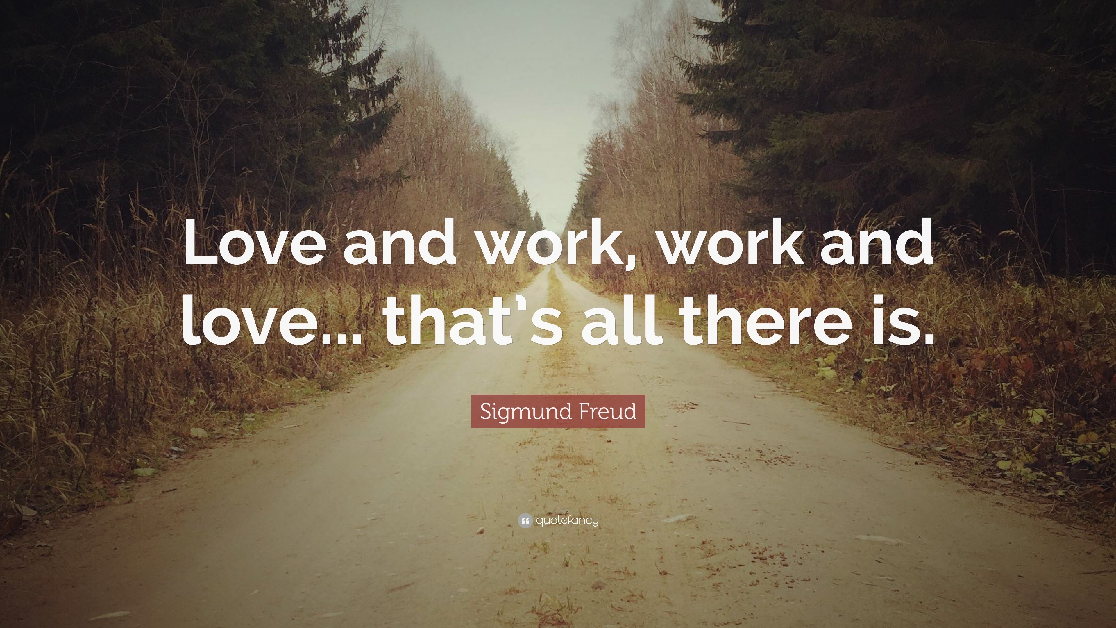 Sigmund Freud Quote: “Love and work, work and love... that’s all there is.”