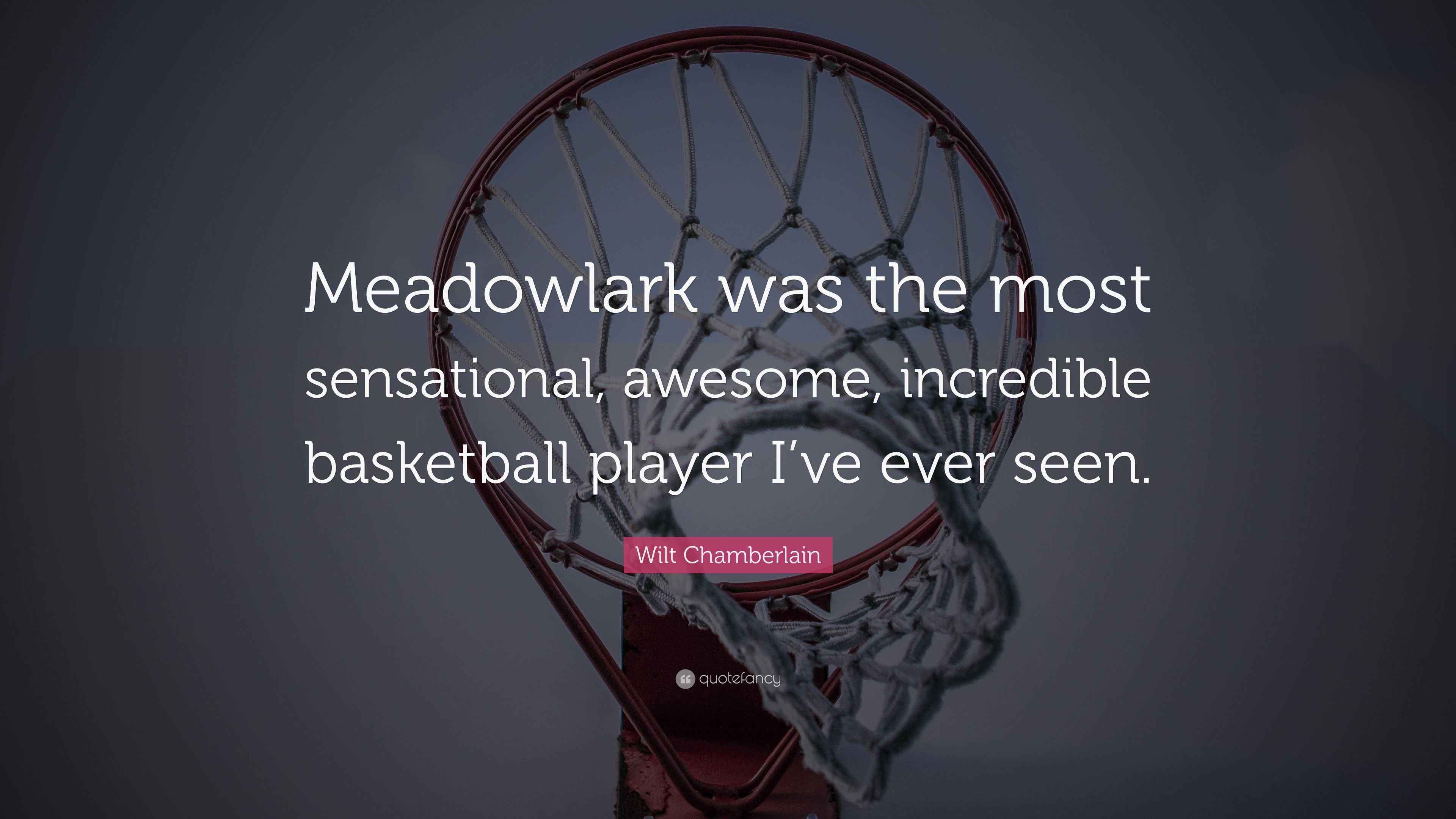 Wilt Chamberlain Quote “Meadowlark was the most sensational, awesome