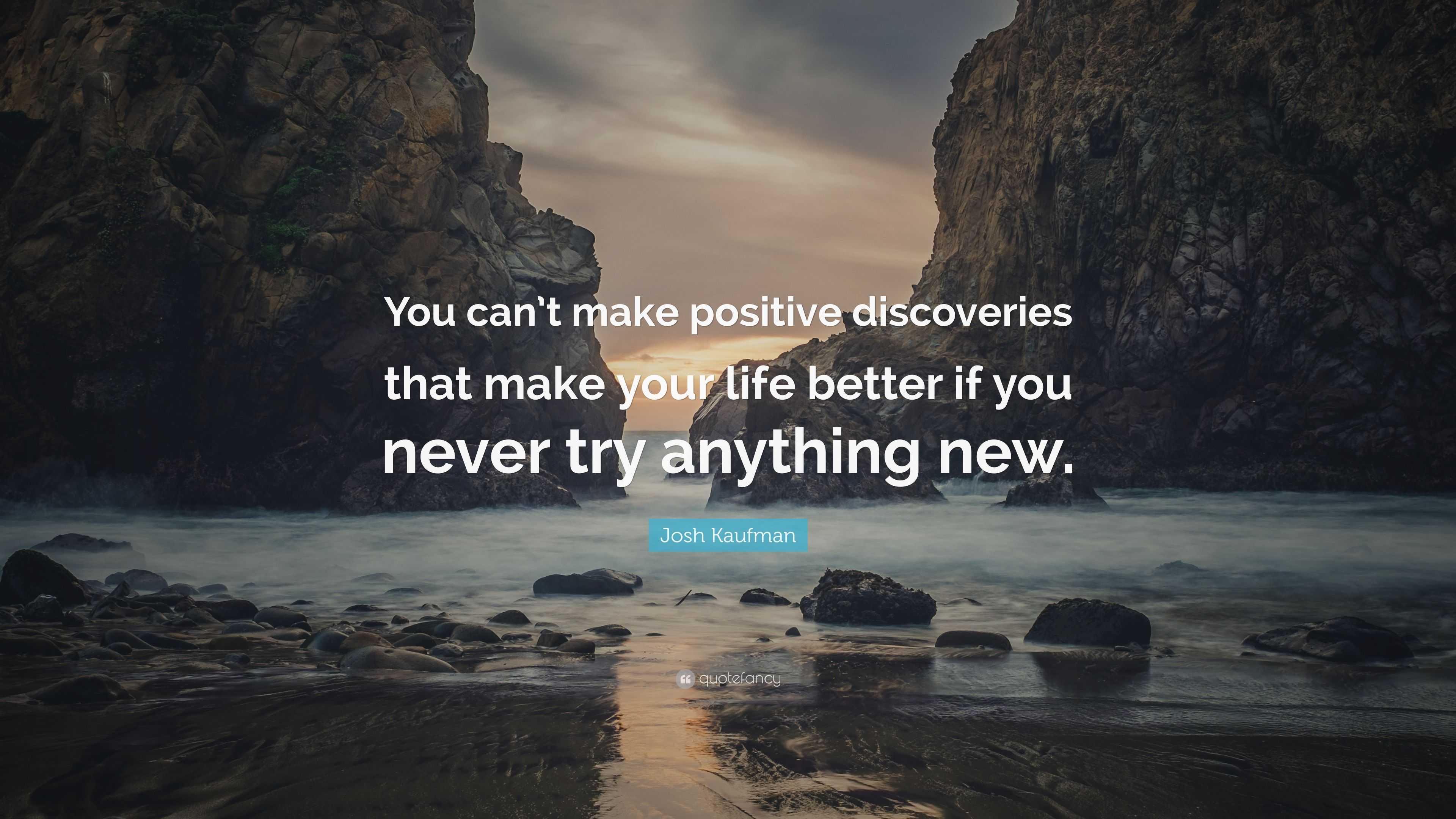 Josh Kaufman Quote: “You can’t make positive discoveries that make your ...