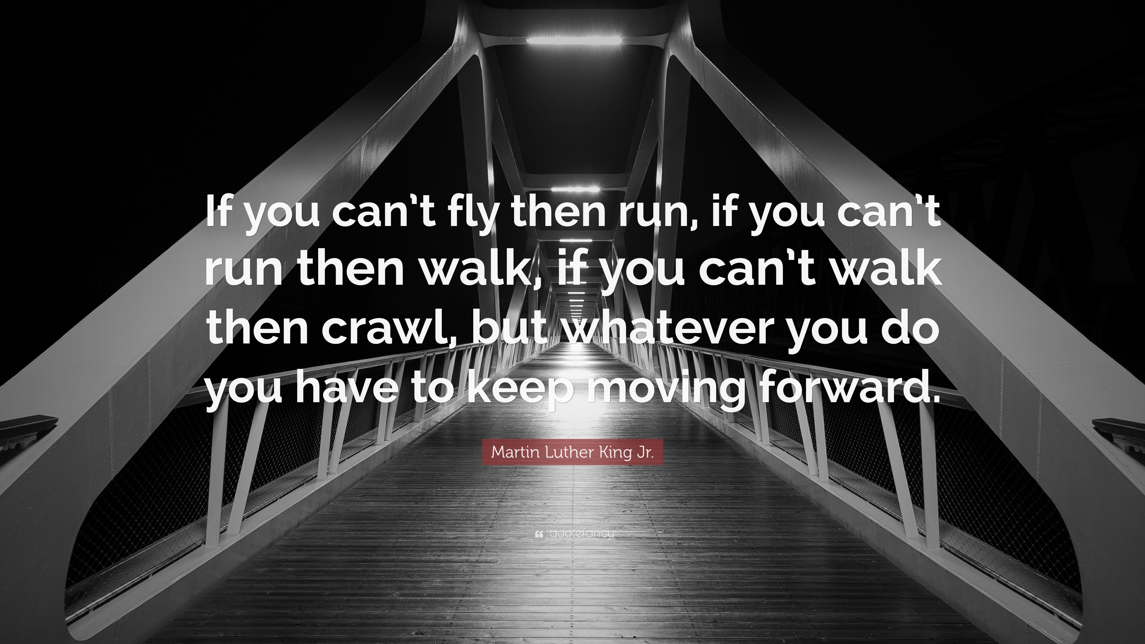 Martin Luther King Jr. Quote: "If you can't fly then run ...