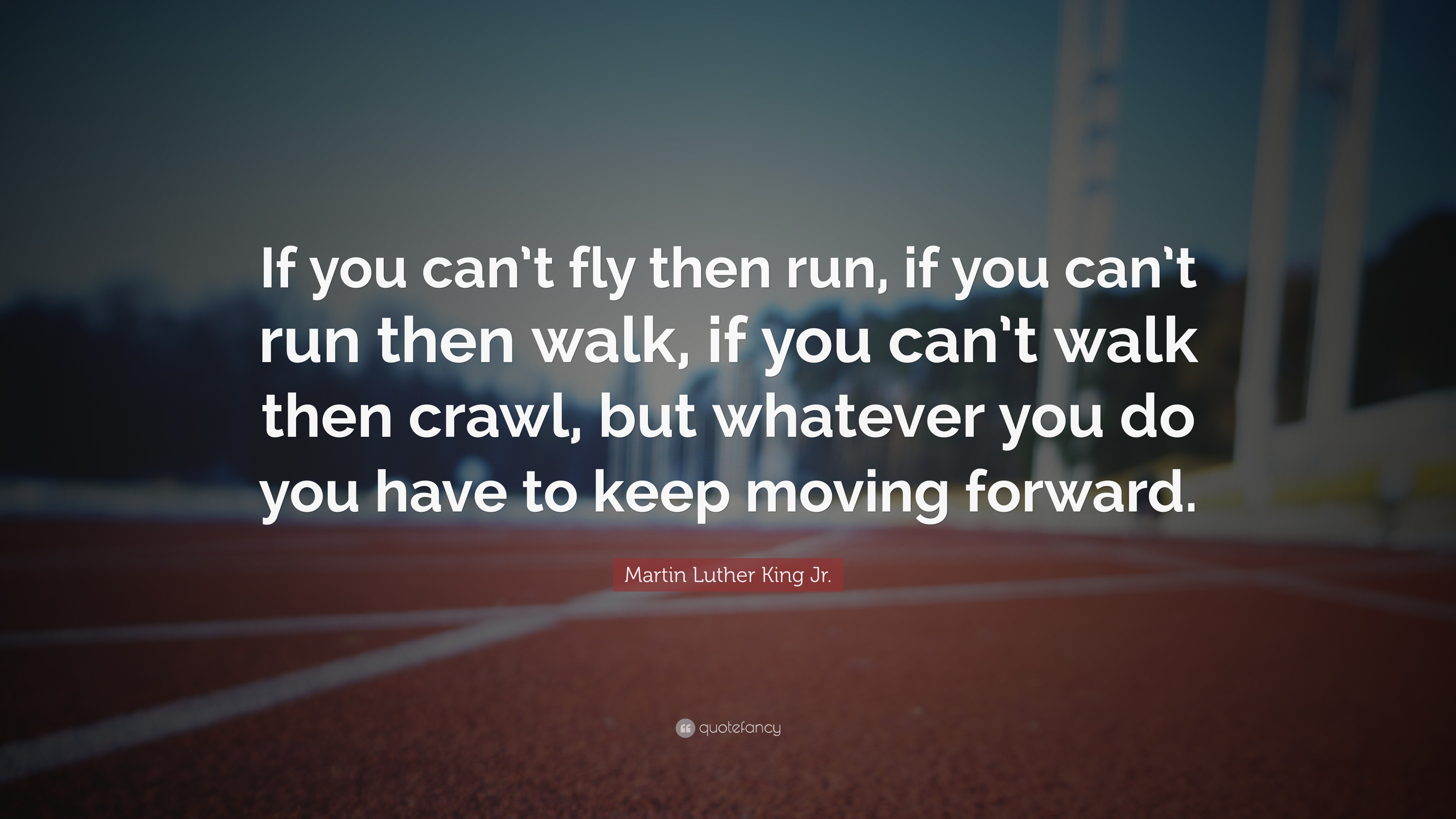Martin Luther King Jr. Quote: "If you can't fly then run ...