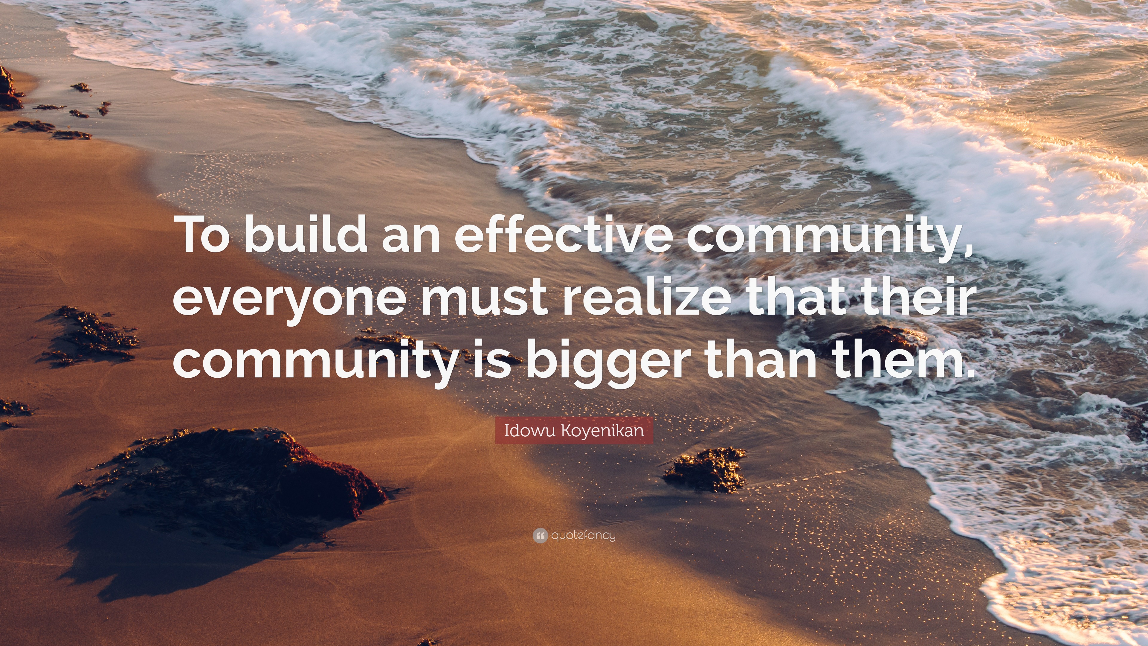 Idowu Koyenikan Quote To Build An Effective Community Everyone Must Idowu Koyenikan Quote To Build An Effective Community Everyone Must