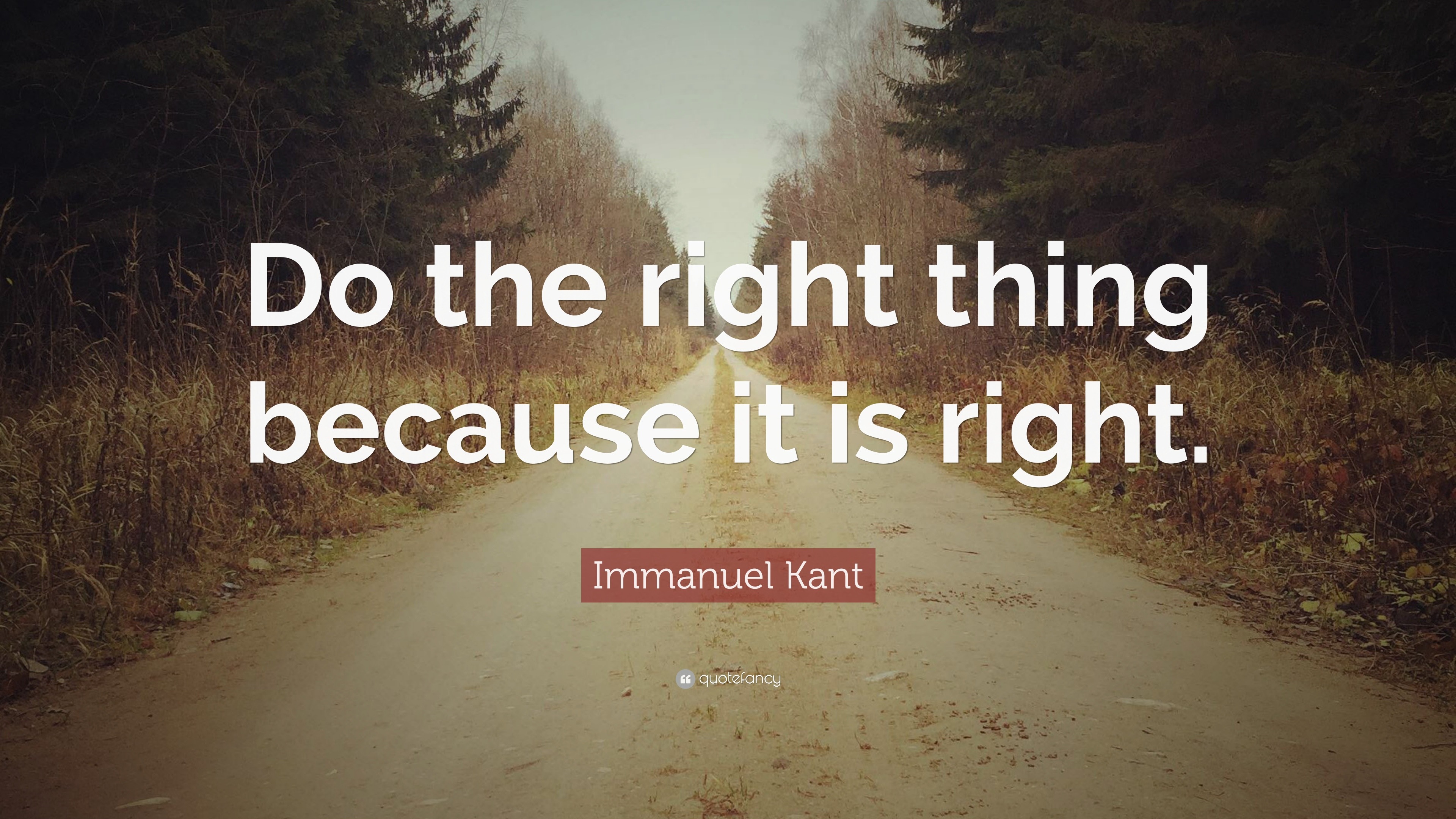 Immanuel Kant Quote Do The Right Thing Because It Is Right 